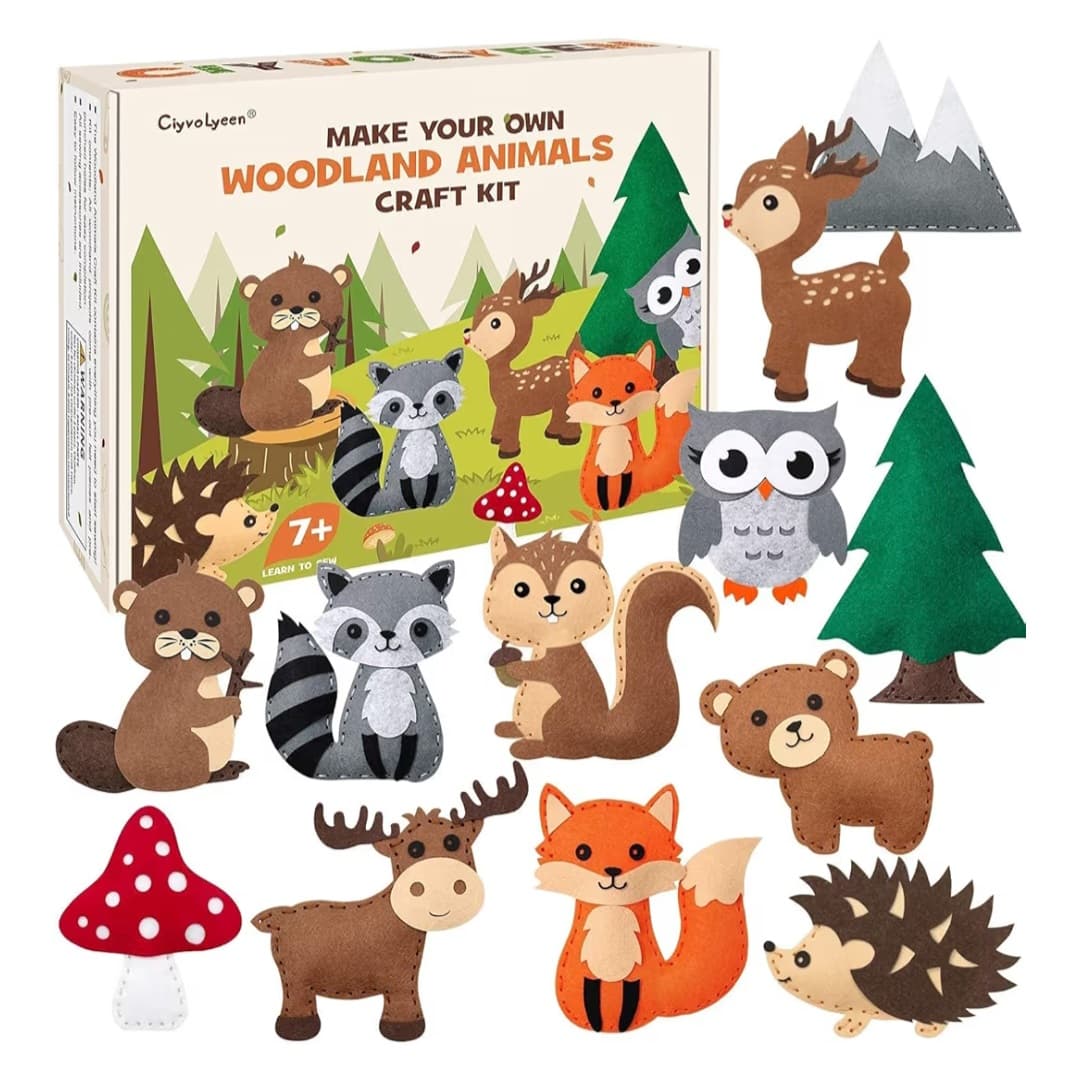 Kids Sewing Craft Kit - Woodland Animals