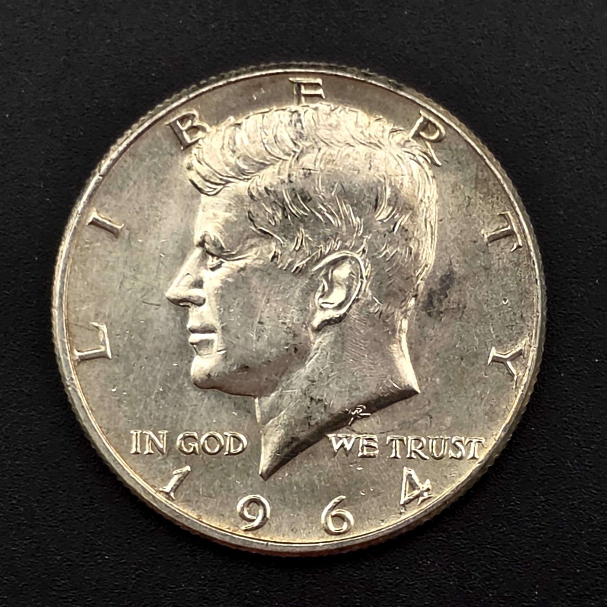 1964 Kennedy Half Dollar, 90% Silver