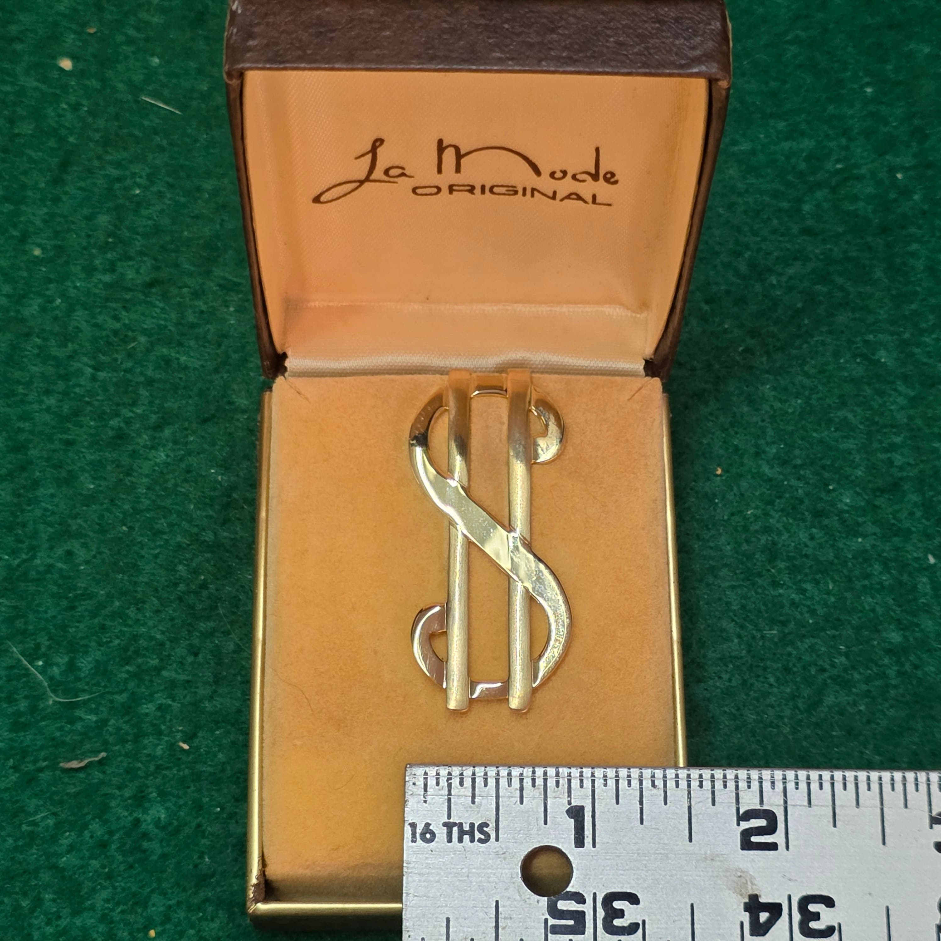 Dollar Sign Money Clip, Gold-Tone