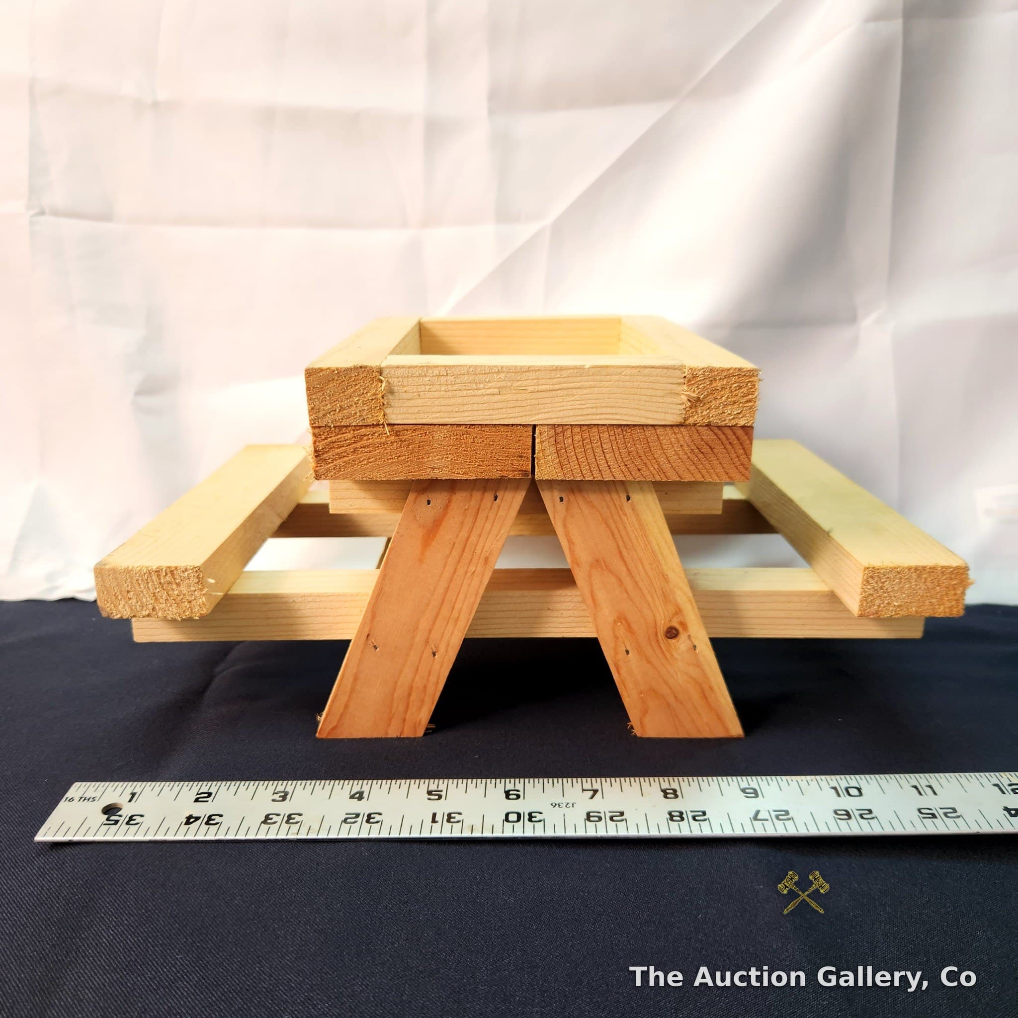 Handmade Wood Squirrel Feeder Picnic Table