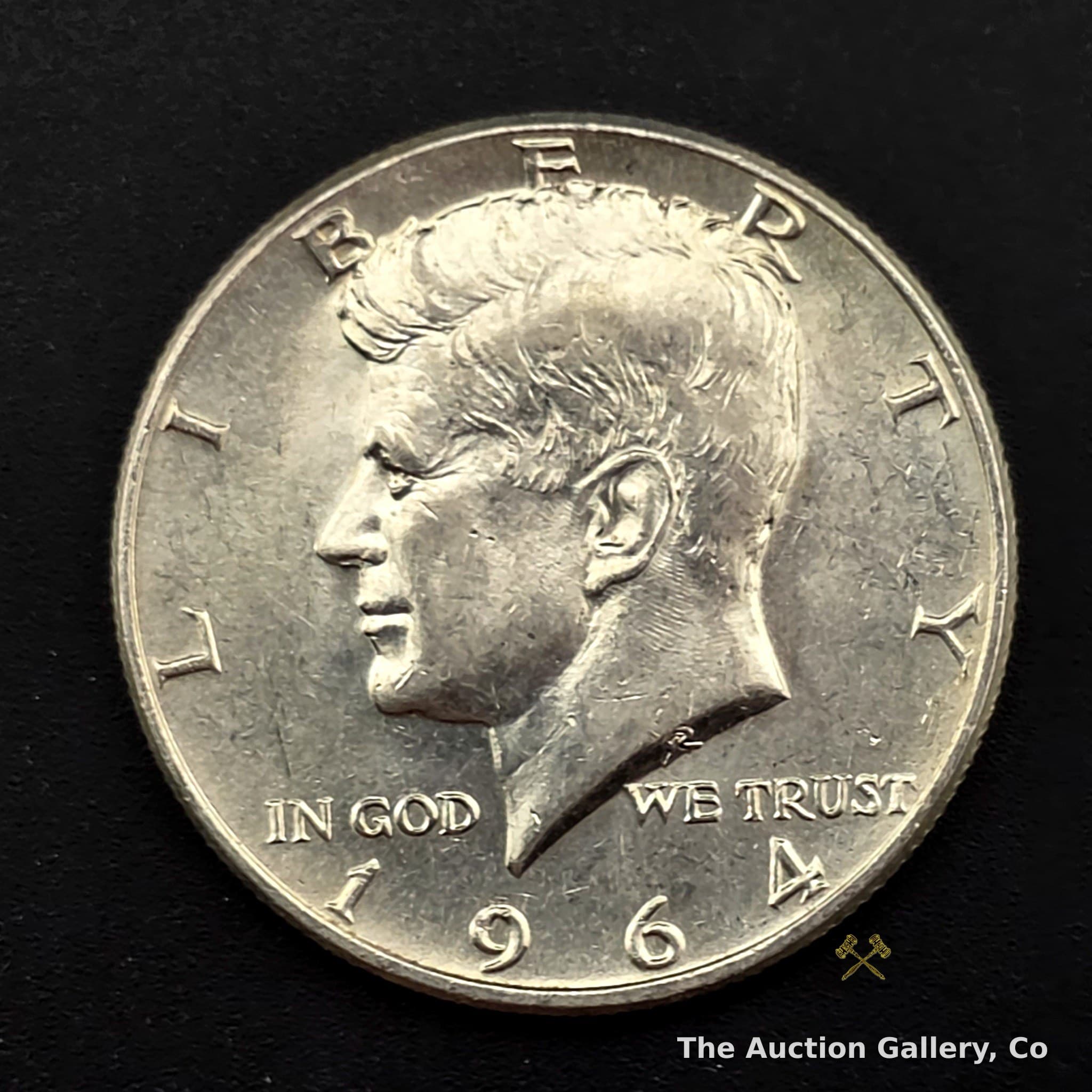 1964 Kennedy Half Dollar, 90% Silver