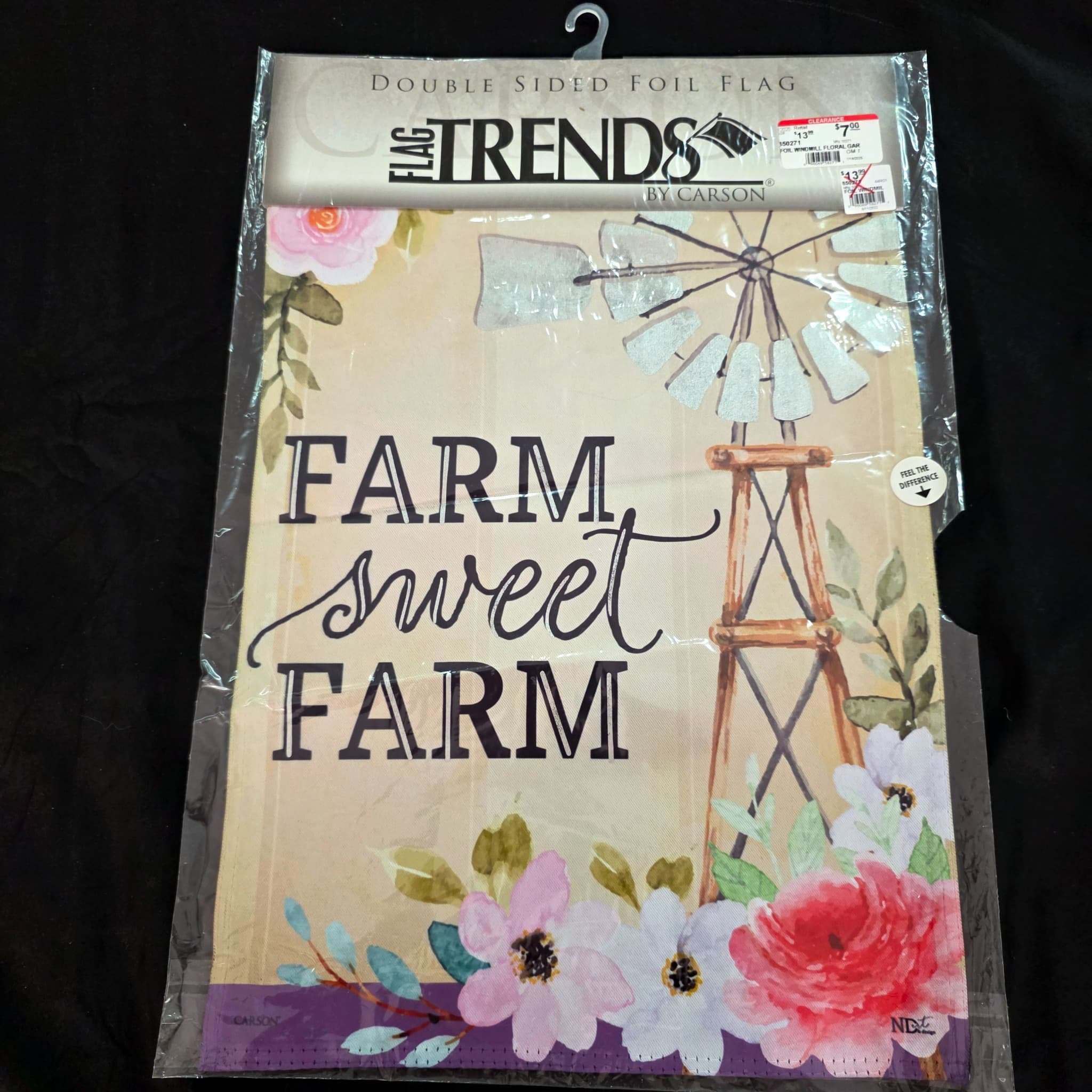 Flag Trends by Carson Farm Sweet Farm Foil Garden Flag