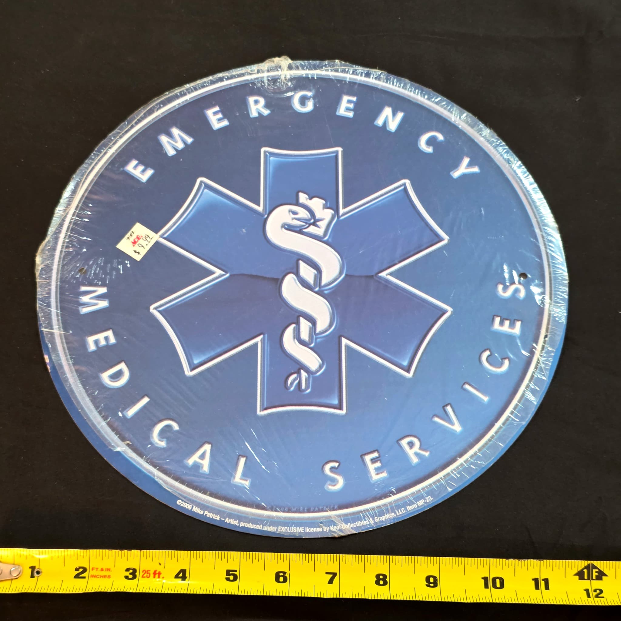 Emergency Medical Services Round Metal Sign, 12"