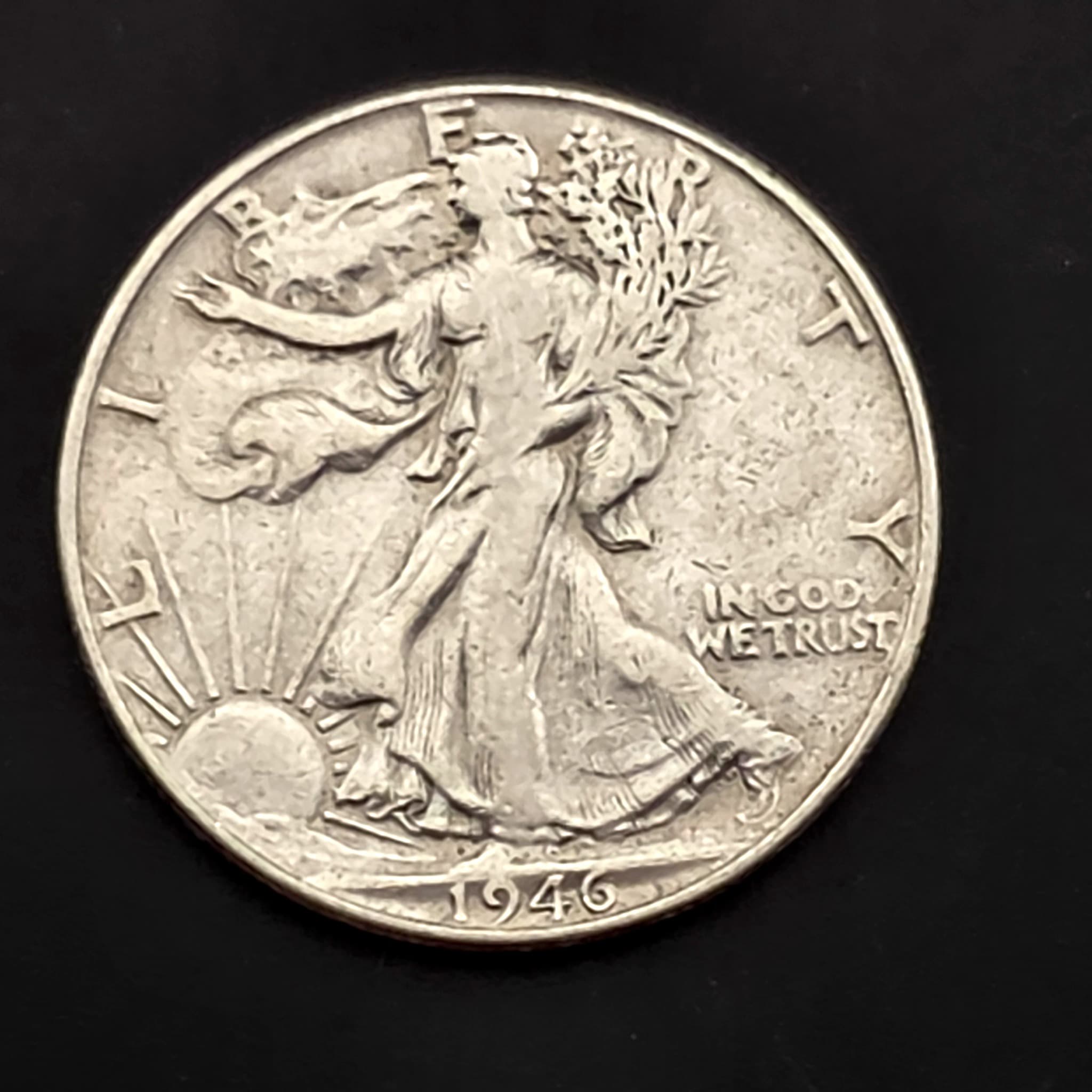 1946 Walking Liberty Half Dollar, 90% Silver