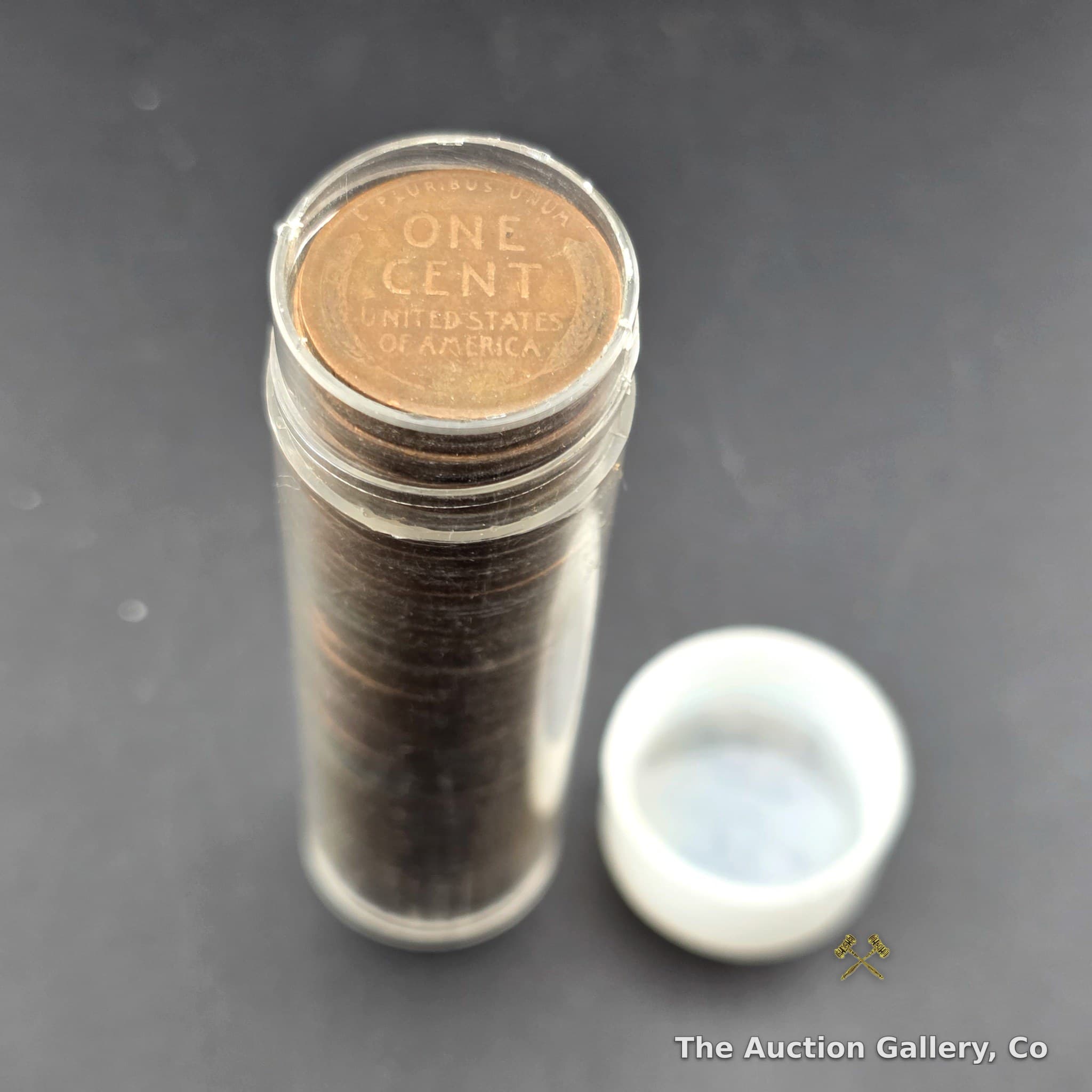 Lincoln Wheat Cent Roll, 50 Coins Unsorted
