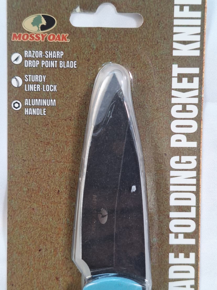 Mossy Oak Drop Point Folding Pocket Knife, New β photo 2