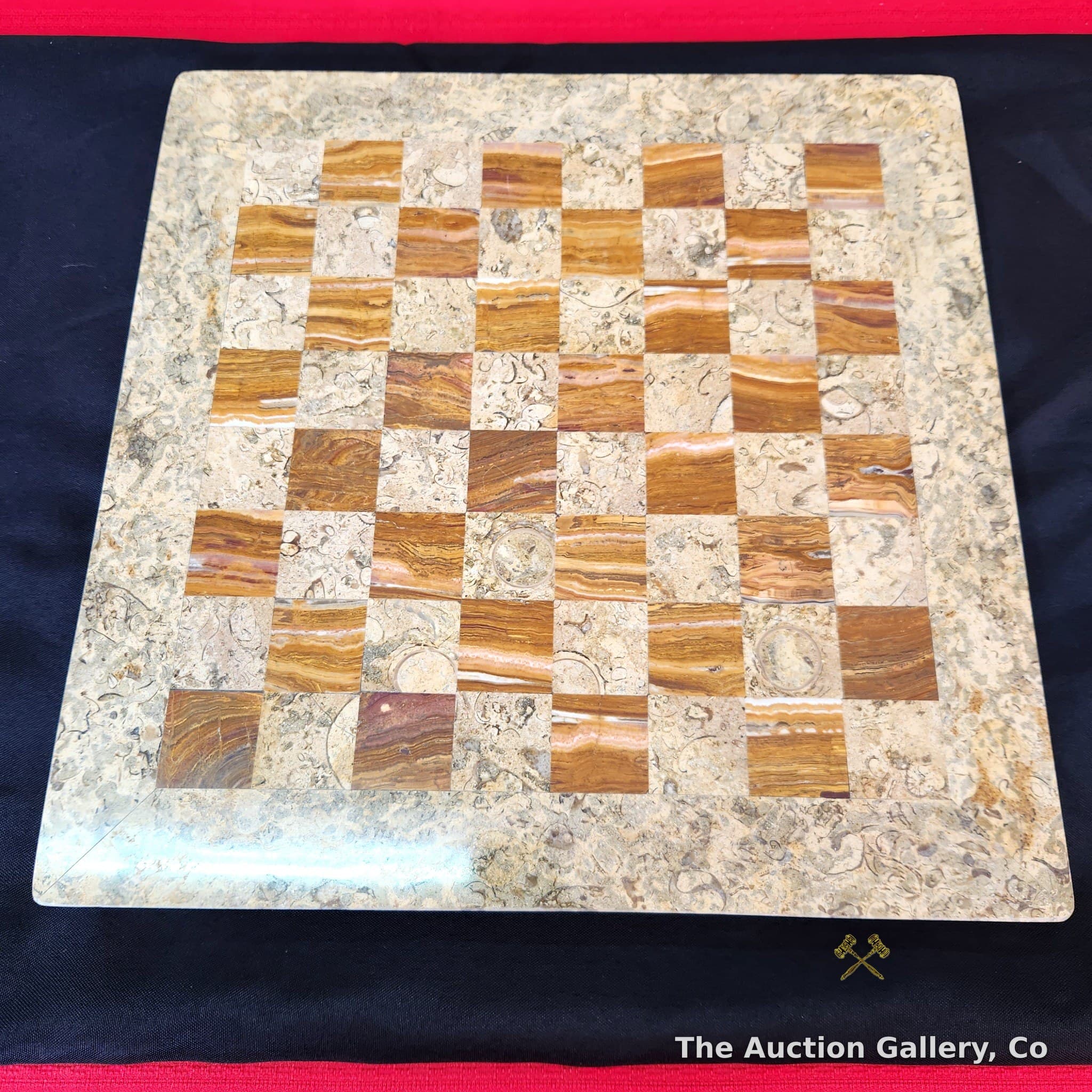 Marble Stone Chess & Checkerboard, 15" x 15"
