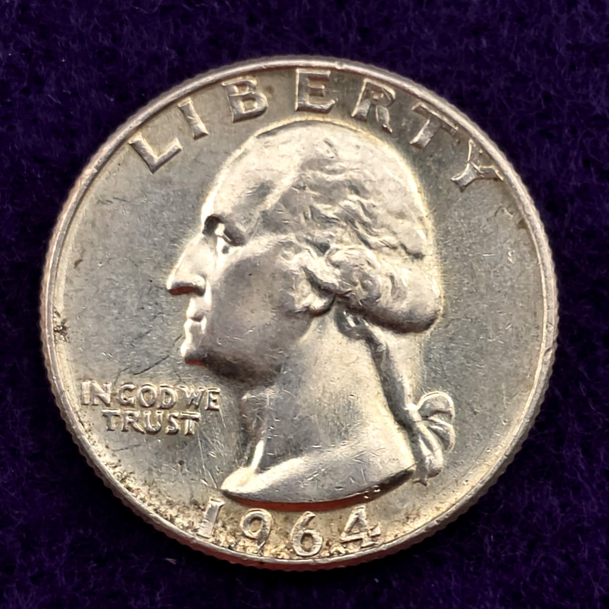 1964 Washington Quarter, 90% Silver