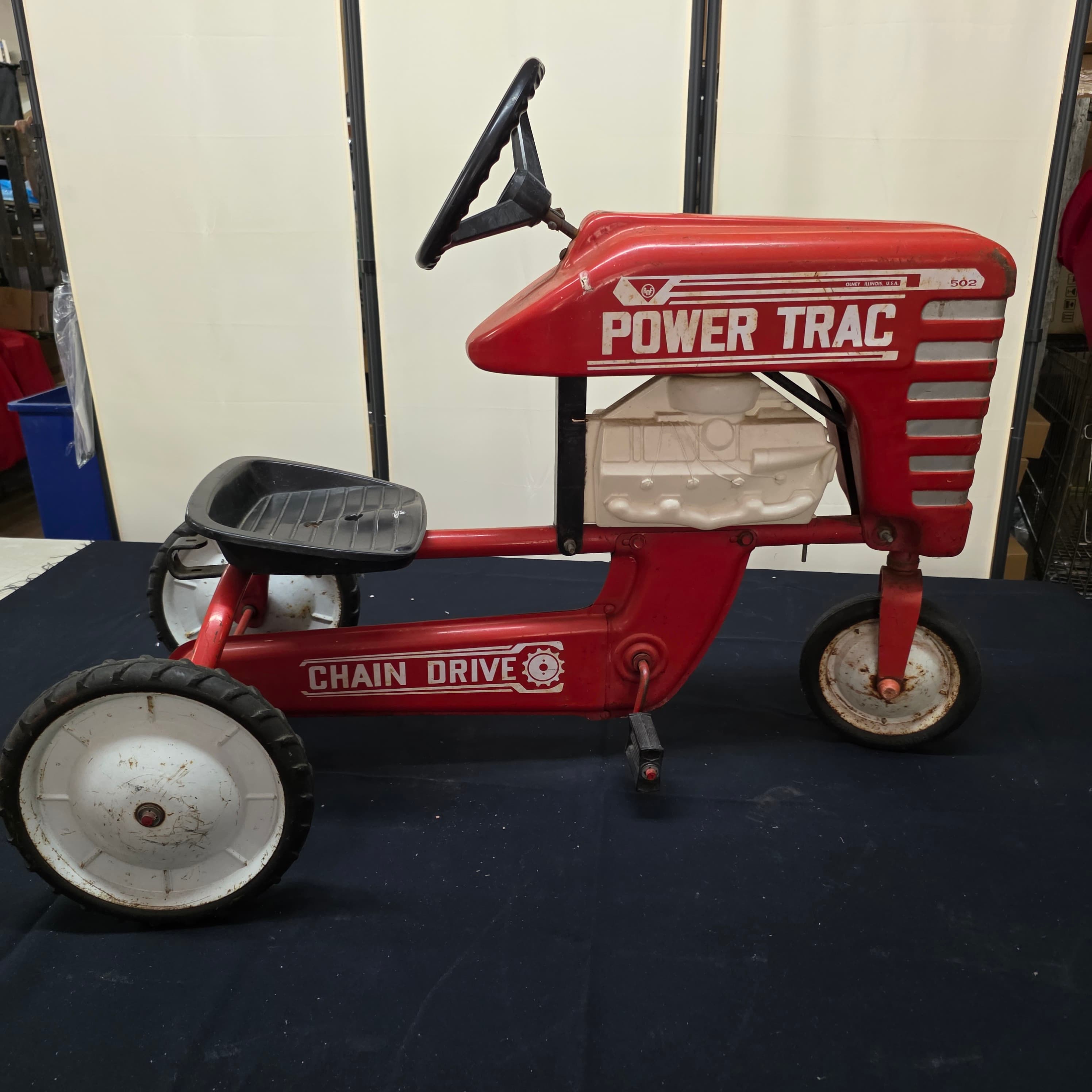 Vintage 1960s AMF Power Trac 502 Chain Drive Pedal Tractor โ Original Paint
