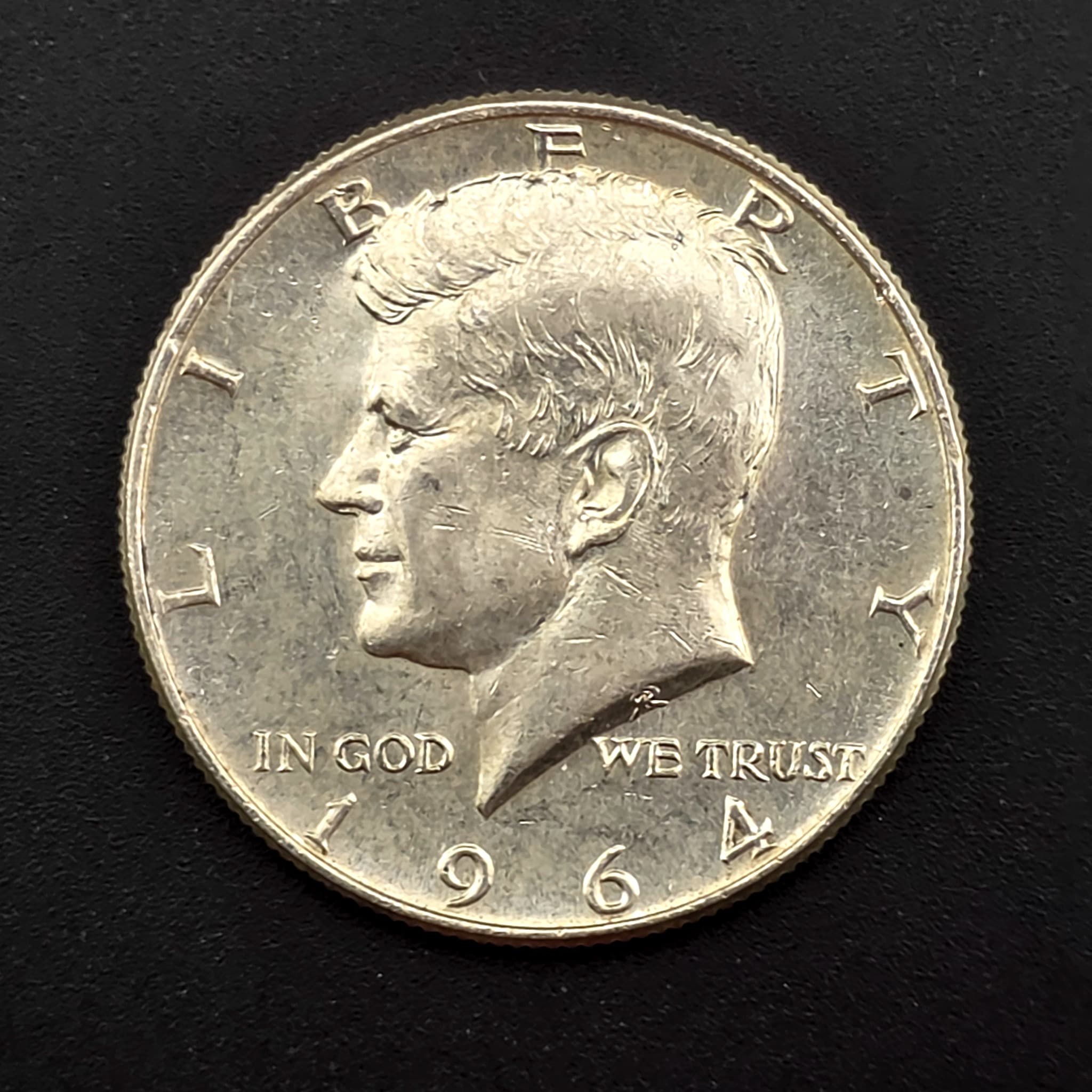 1964 Kennedy Half Dollar, 90% Silver
