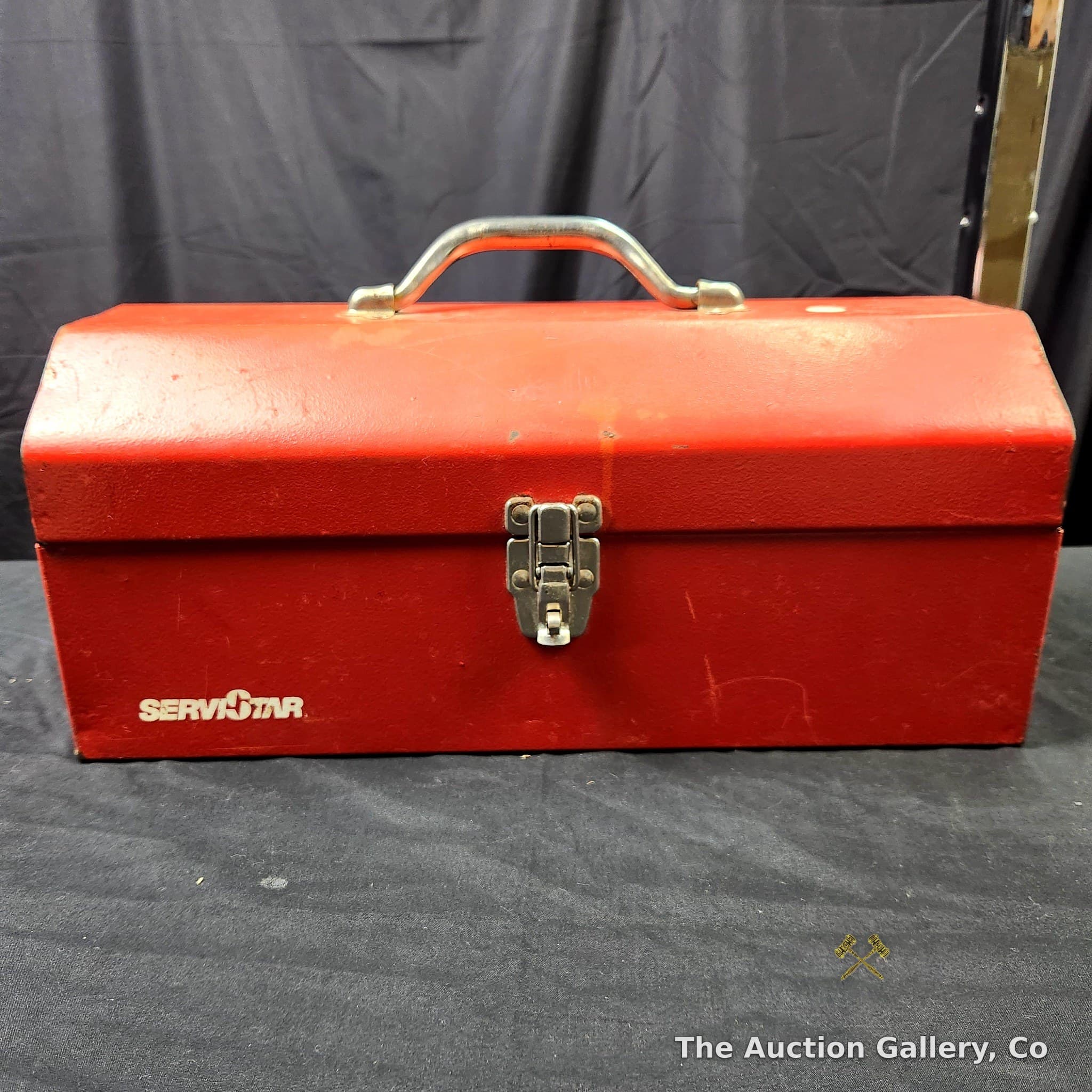 ServiStar Red Metal Toolbox with Tray Insert