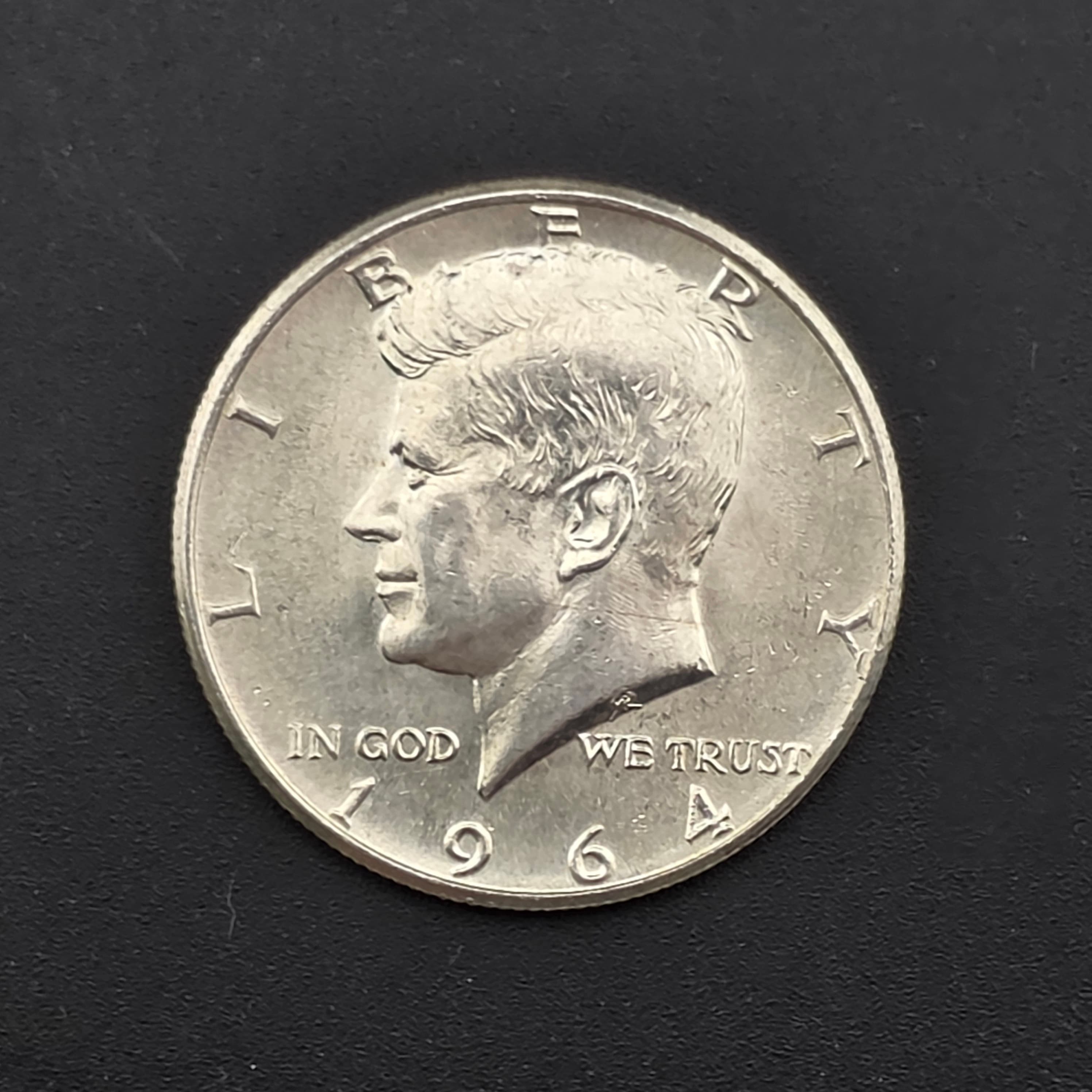 1964 Kennedy Half Dollar, 90% Silver, Uncirculated