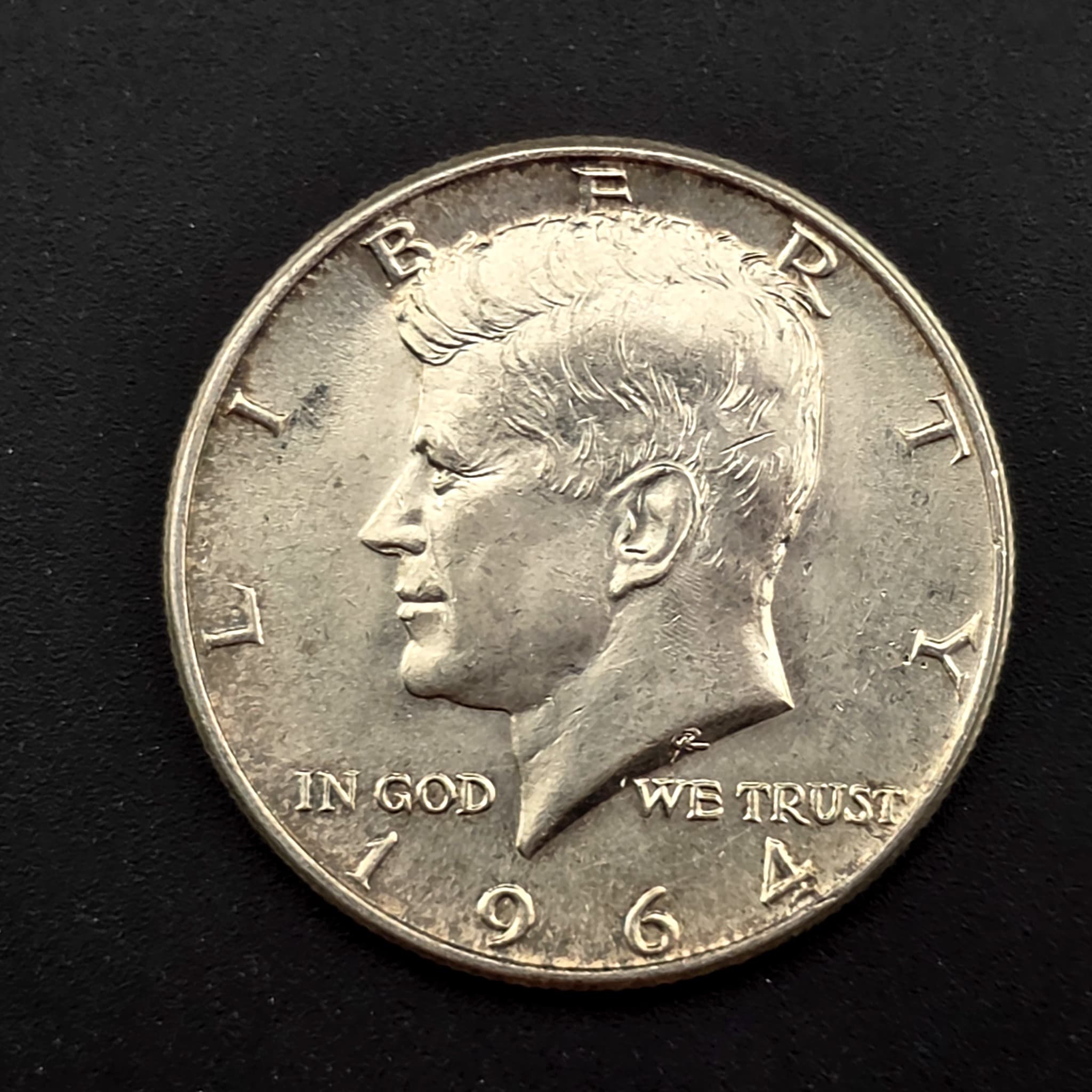 1964 Kennedy Half Dollar, 90% Silver