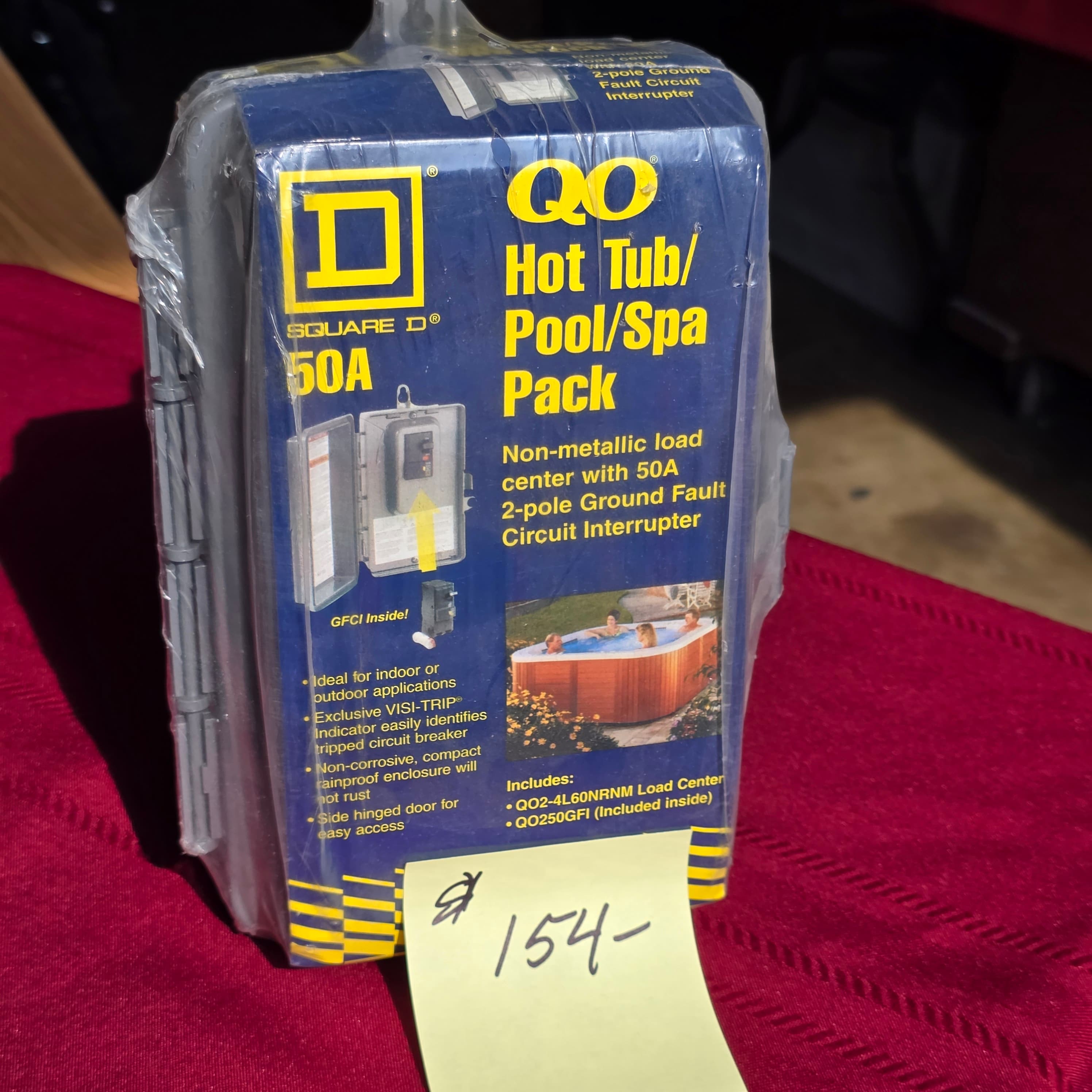 Square D QO Hot Tub/Pool/Spa Pack, 50A GFCI, Model QOE250GFINM