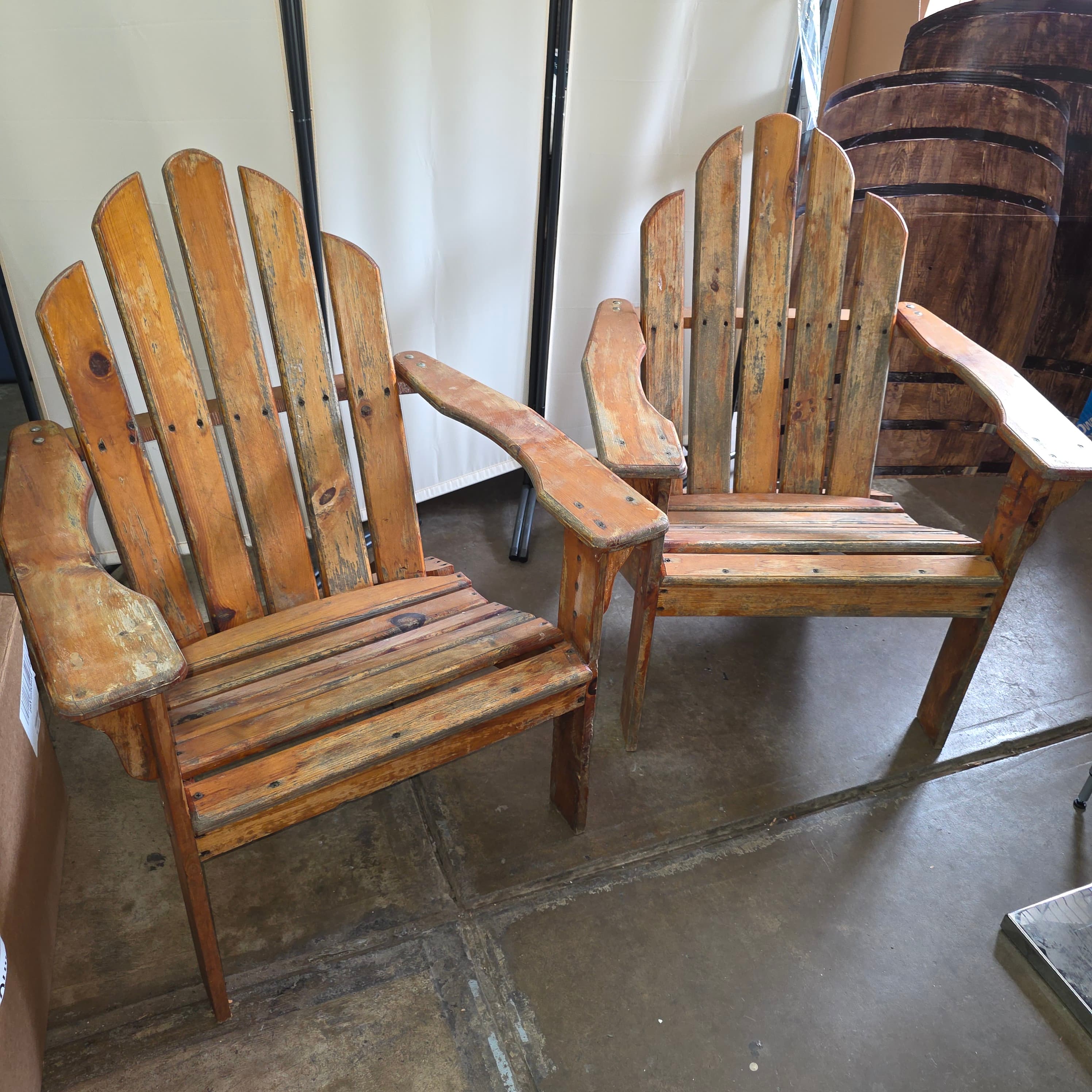 Handmade Wood Adirondack Chairs, Pair โ Vo-Tech Crafted