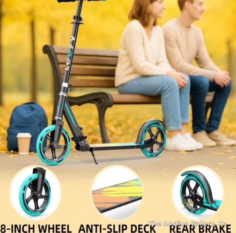 Leeyv Scooter - Adjustable Height - up to 240 Pounds (Neon Green) β photo 6