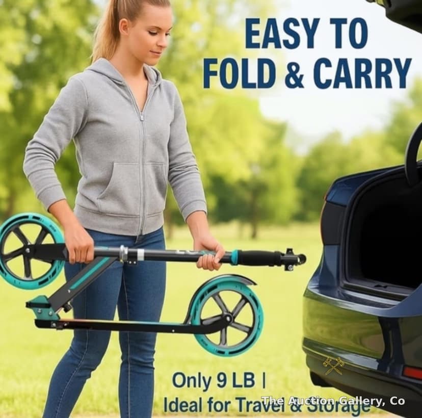 Leeyv Scooter - Adjustable Height - up to 240 Pounds (Neon Green) β photo 4