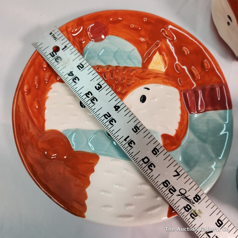 Fox Earthenware Dinnerware Set, 3 Plates / 3 Bowls / 4 Mugs โ photo 5