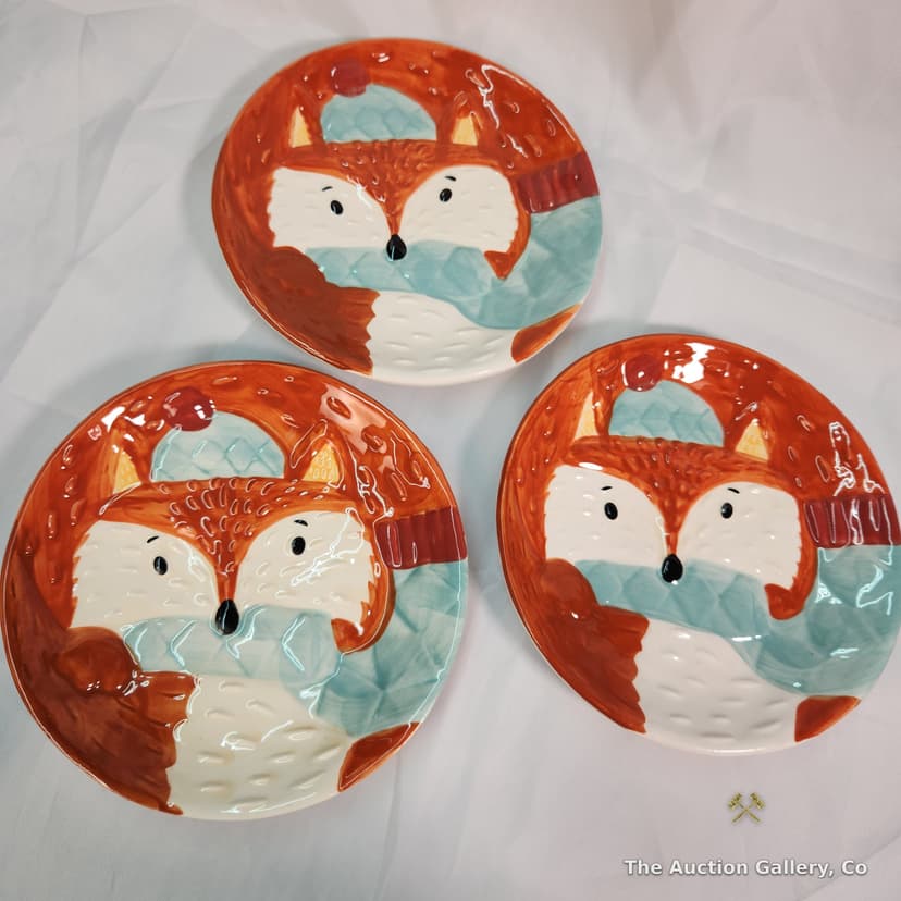 Fox Earthenware Dinnerware Set, 3 Plates / 3 Bowls / 4 Mugs โ photo 3