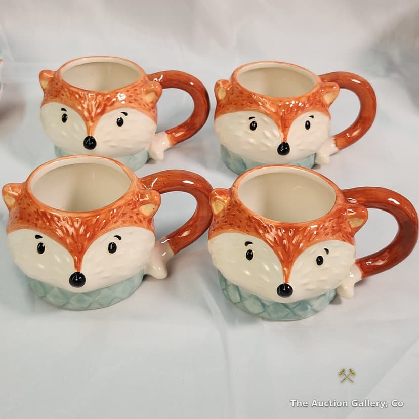 Fox Earthenware Dinnerware Set, 3 Plates / 3 Bowls / 4 Mugs โ photo 4