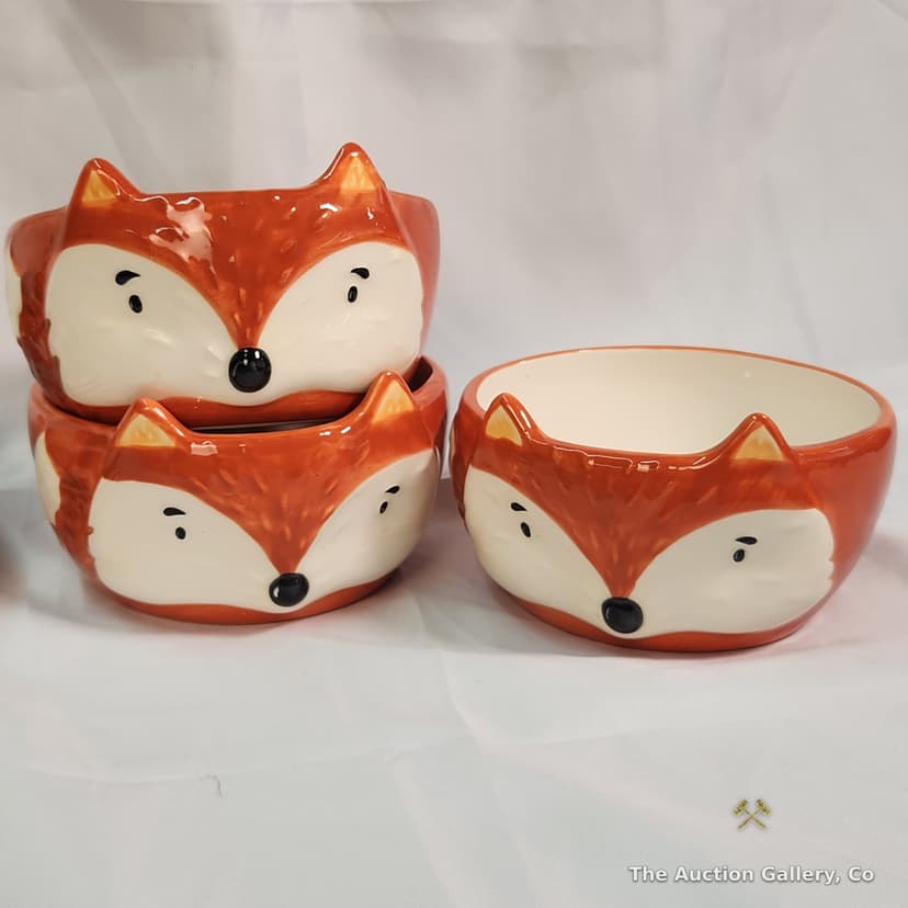 Fox Earthenware Dinnerware Set, 3 Plates / 3 Bowls / 4 Mugs โ photo 2