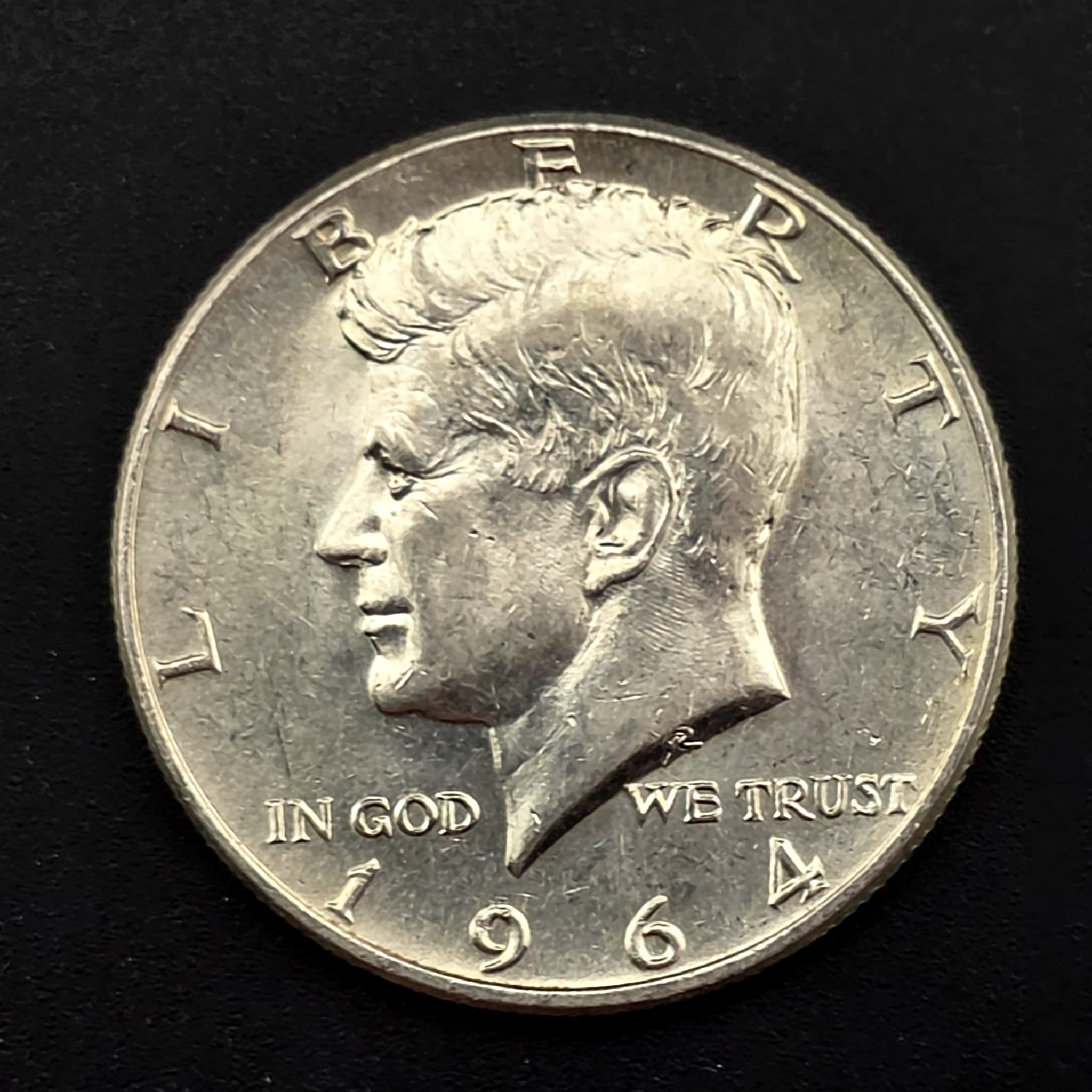 1964 Kennedy Half Dollar, 90% Silver