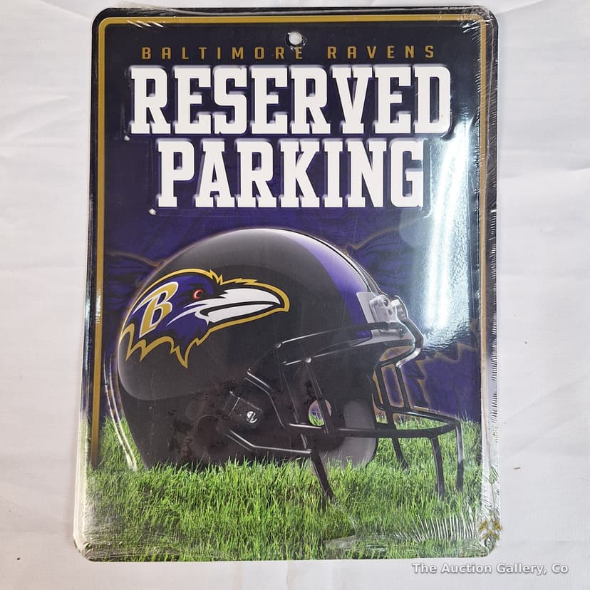 MLB/NFL Reserved Parking Signs, Set of 6 โ Pirates, Orioles, Ravens โ photo 3