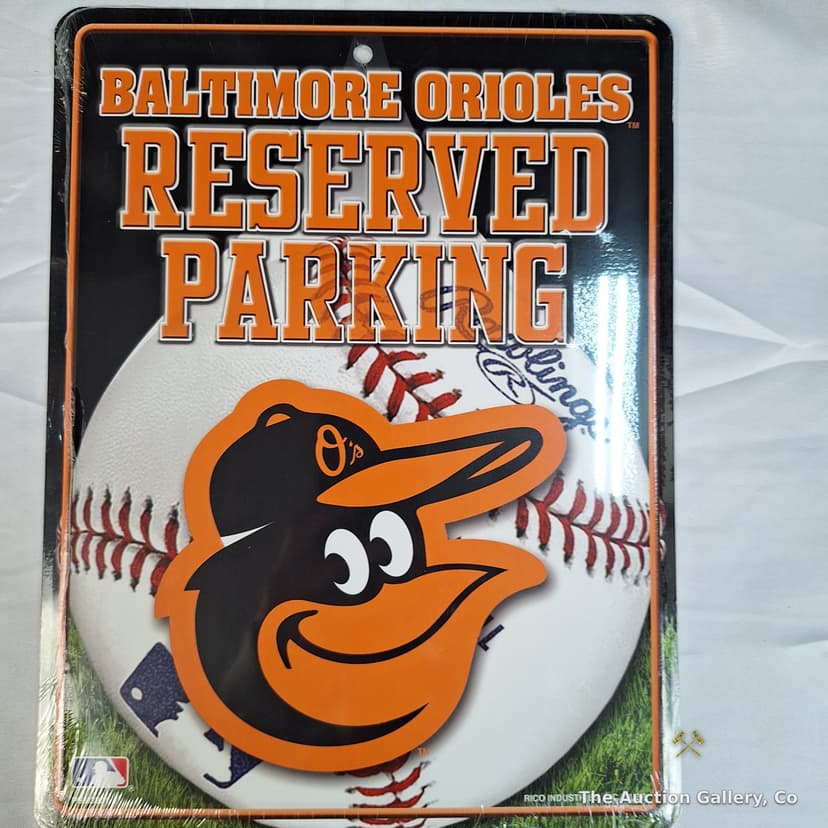 MLB/NFL Reserved Parking Signs, Set of 6 โ Pirates, Orioles, Ravens โ photo 2