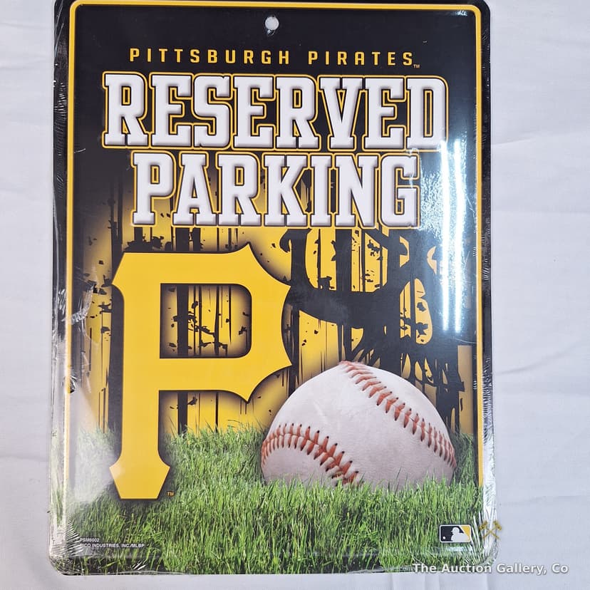MLB/NFL Reserved Parking Signs, Set of 6 โ Pirates, Orioles, Ravens โ photo 4