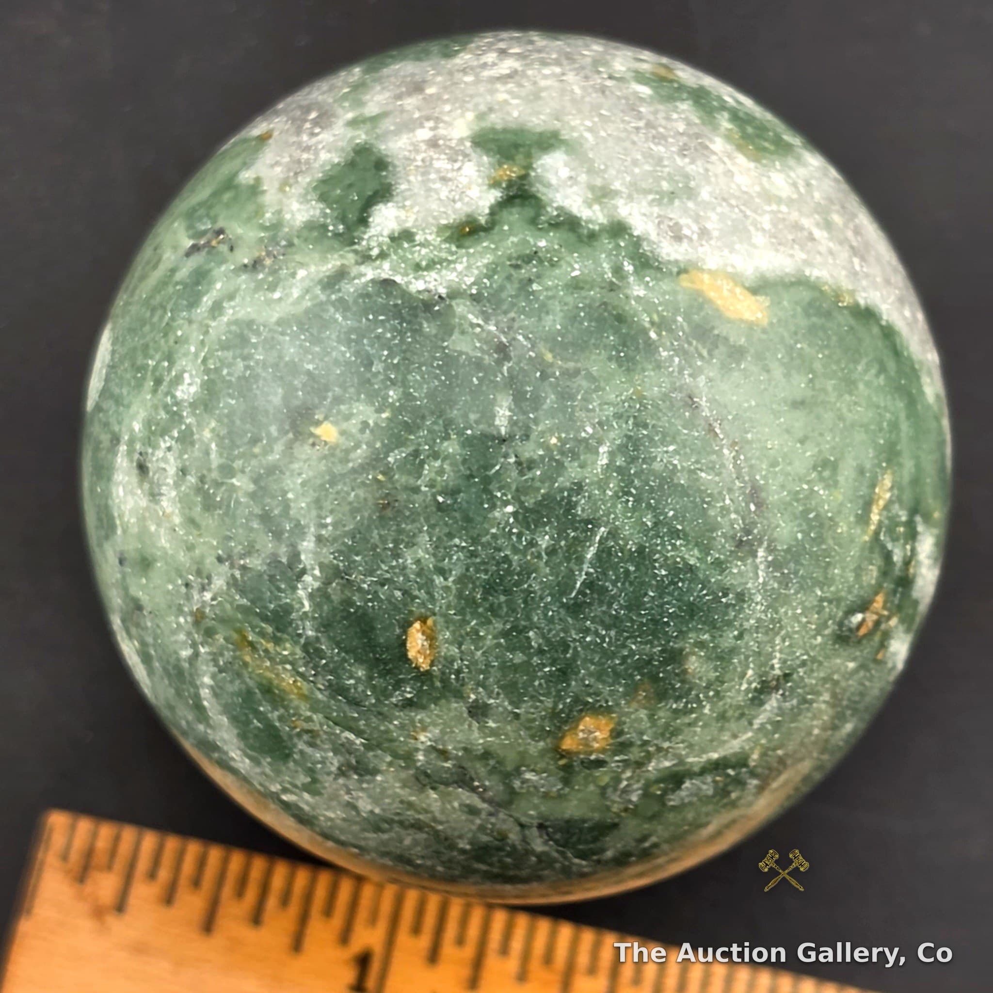 Green Stone Polished Sphere, Approx. 2"