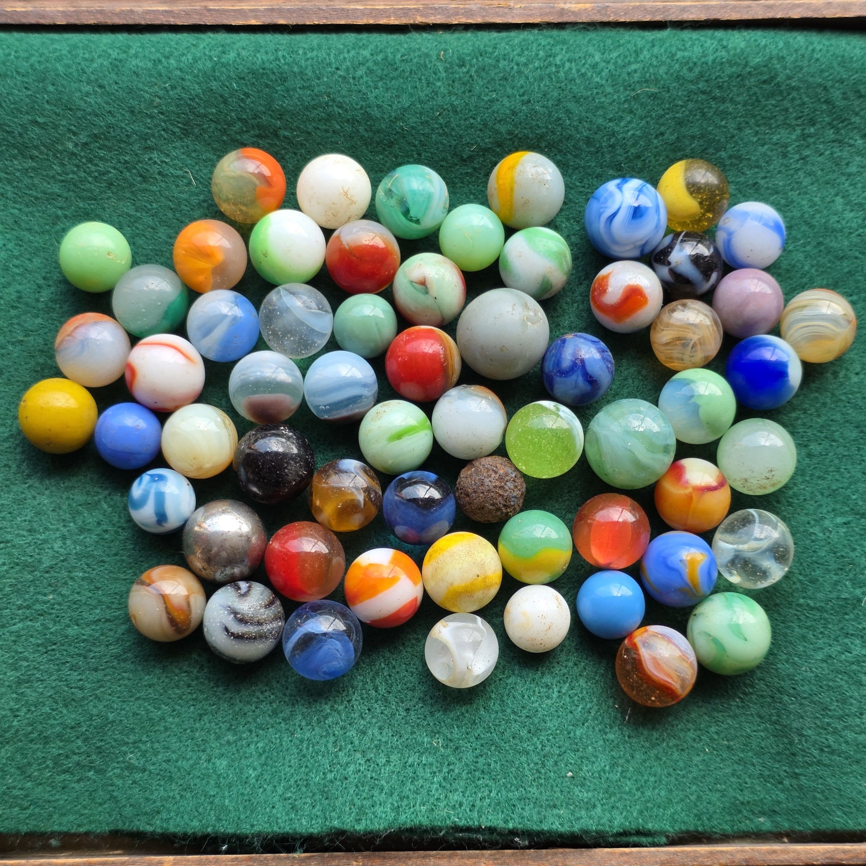 Vintage Marble Lot with Glow Marbles!