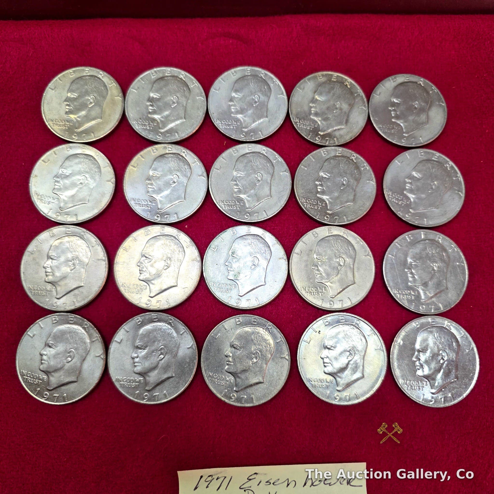 1971 Eisenhower Dollar Coins, Lot of 20