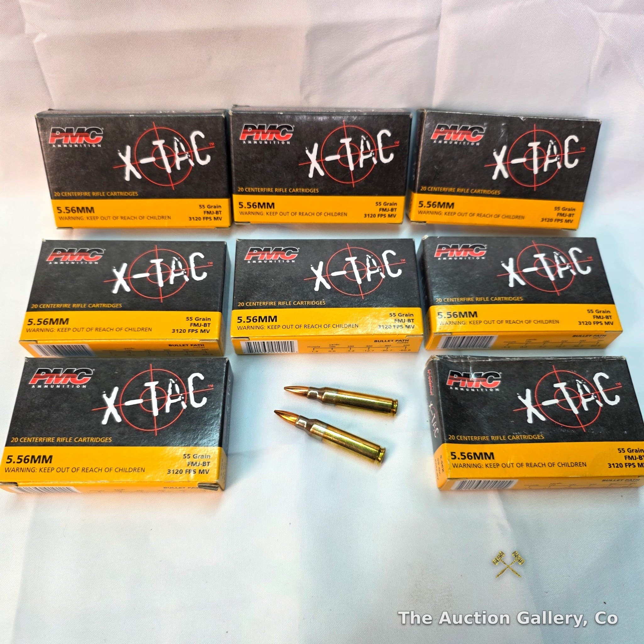 PMC X-TAC .223 Remington 55gr FMJ-BT Ammo, 148 Rounds