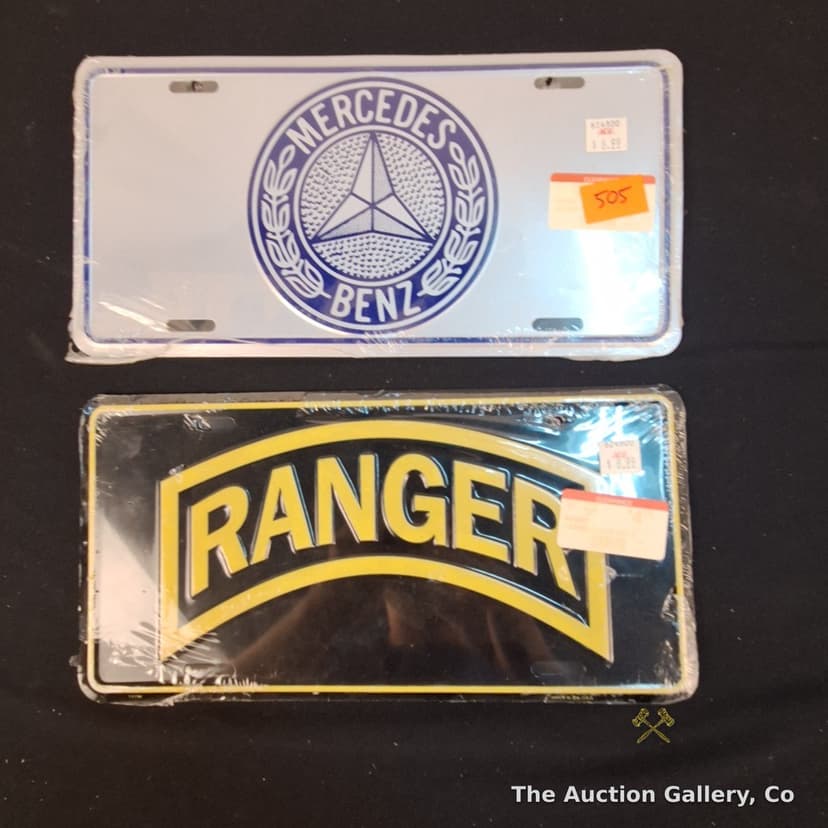 Novelty License Plates, Set of 4 โ Mercedes-Benz, Hummer, Army Ranger โ photo 2