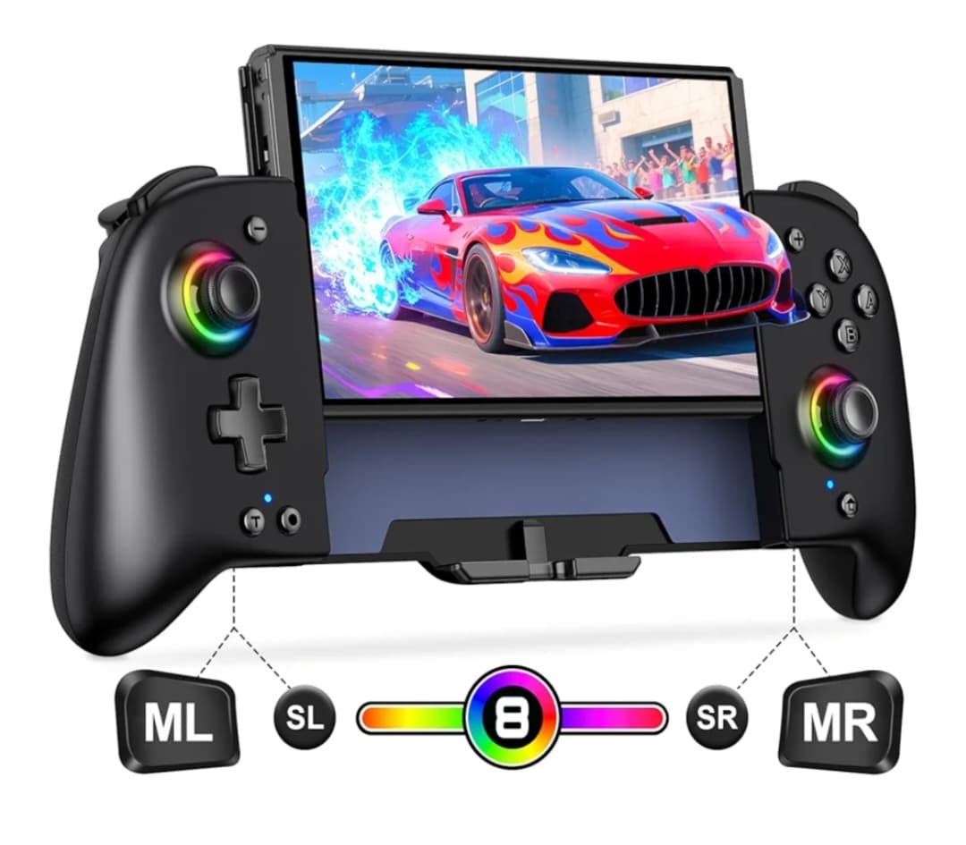 Nintendo Switch/ Switch OLED Controller - 8 LED Colors - Vibration