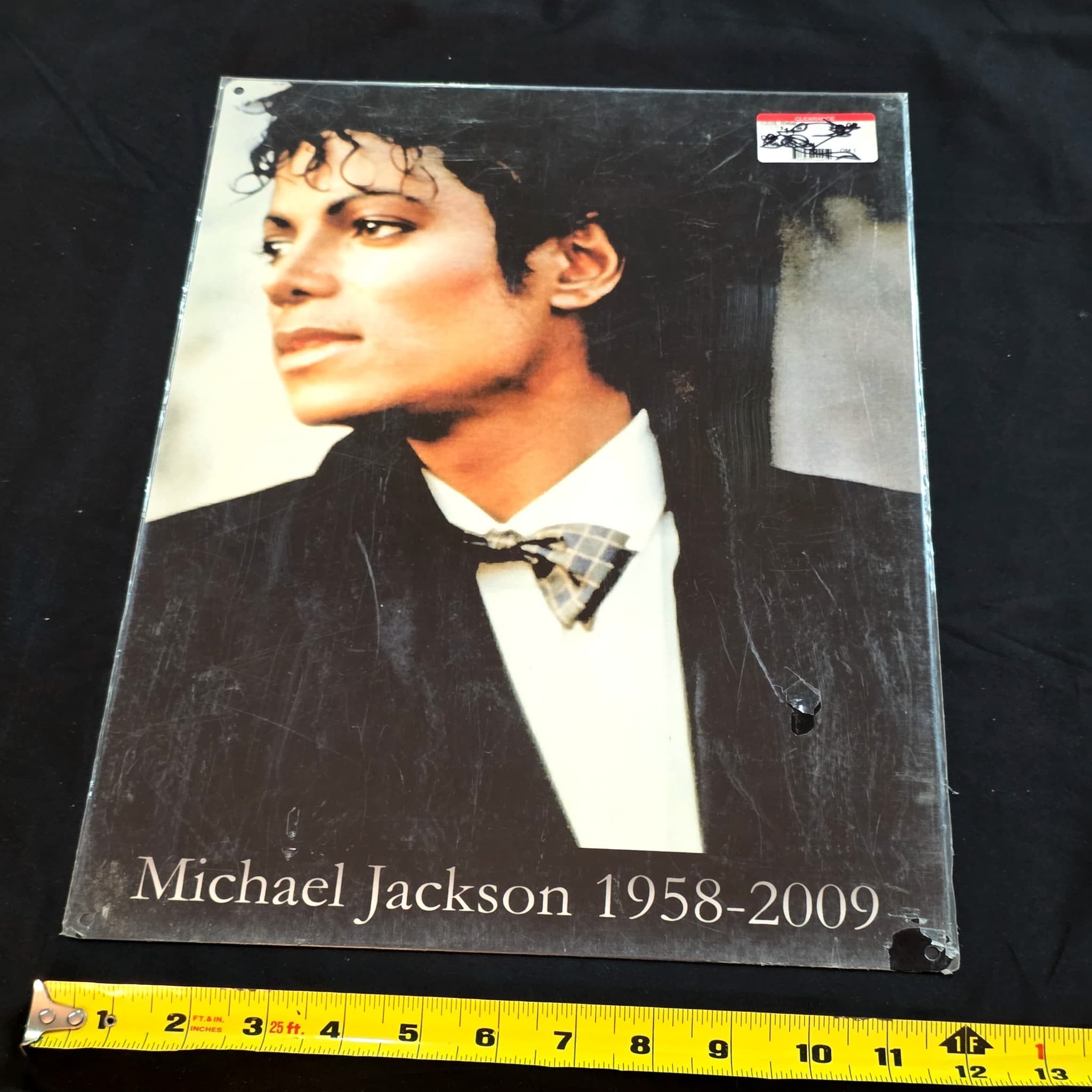 Michael Jackson 1958β2009 Memorial Metal Sign, 12x15