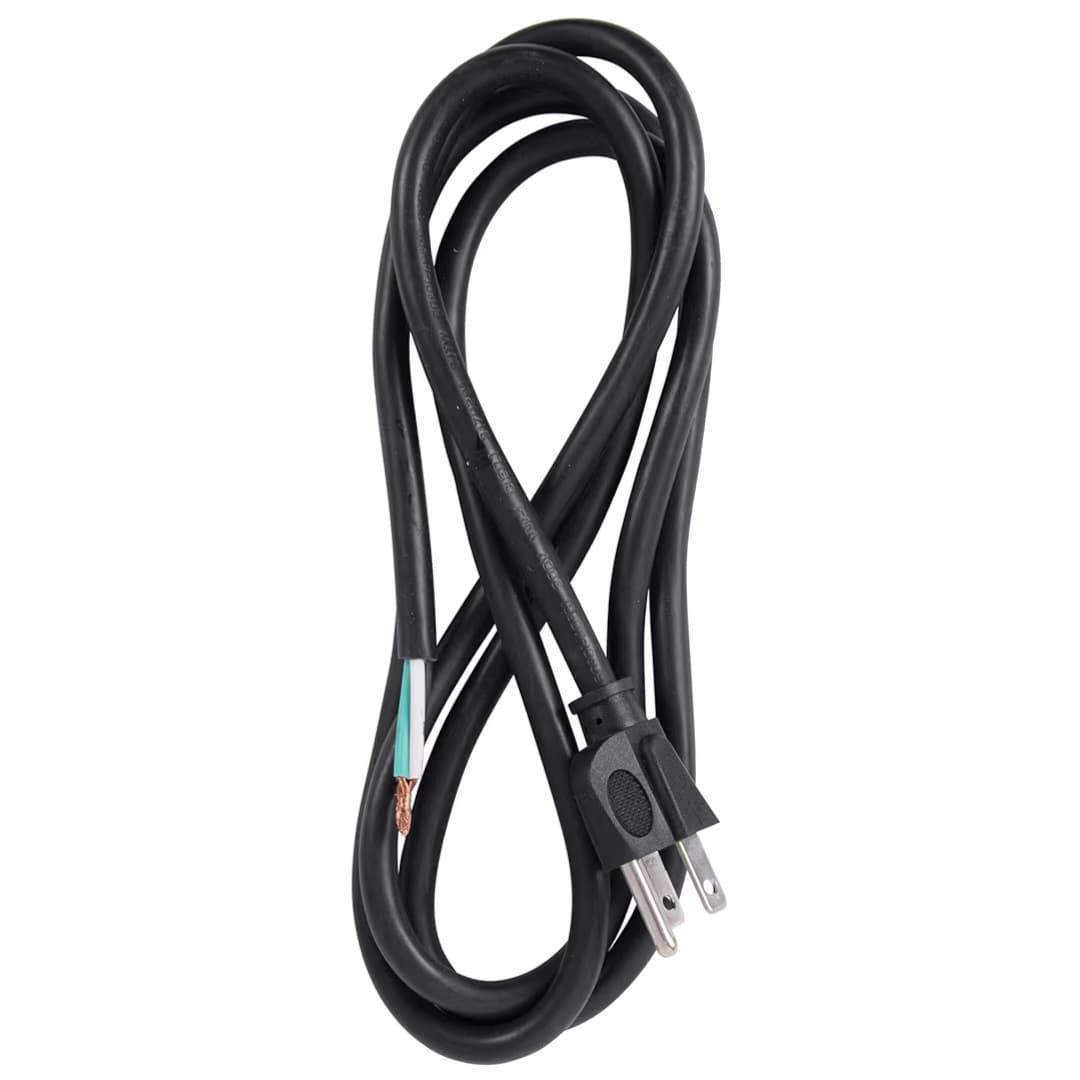 6 ft Replacement Appliance Power Cord 14/3 AWG Heavy-Duty SJTW Cable with Grounded NEMA 5-15 Plug 15A 125V 1875W Power Tool & Appliance Cord