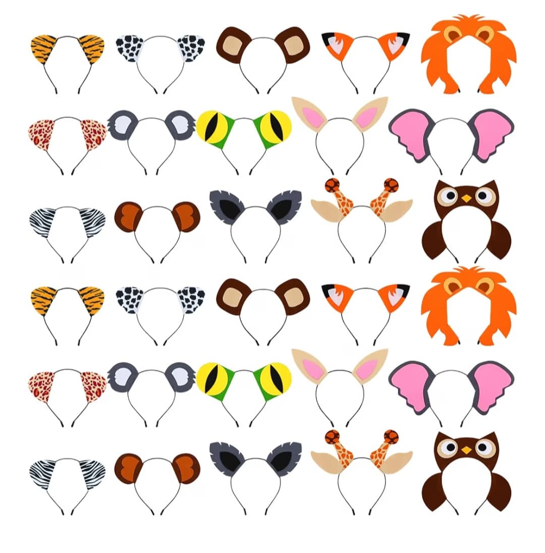 Jungle Safari Headband Set (30 pieces)