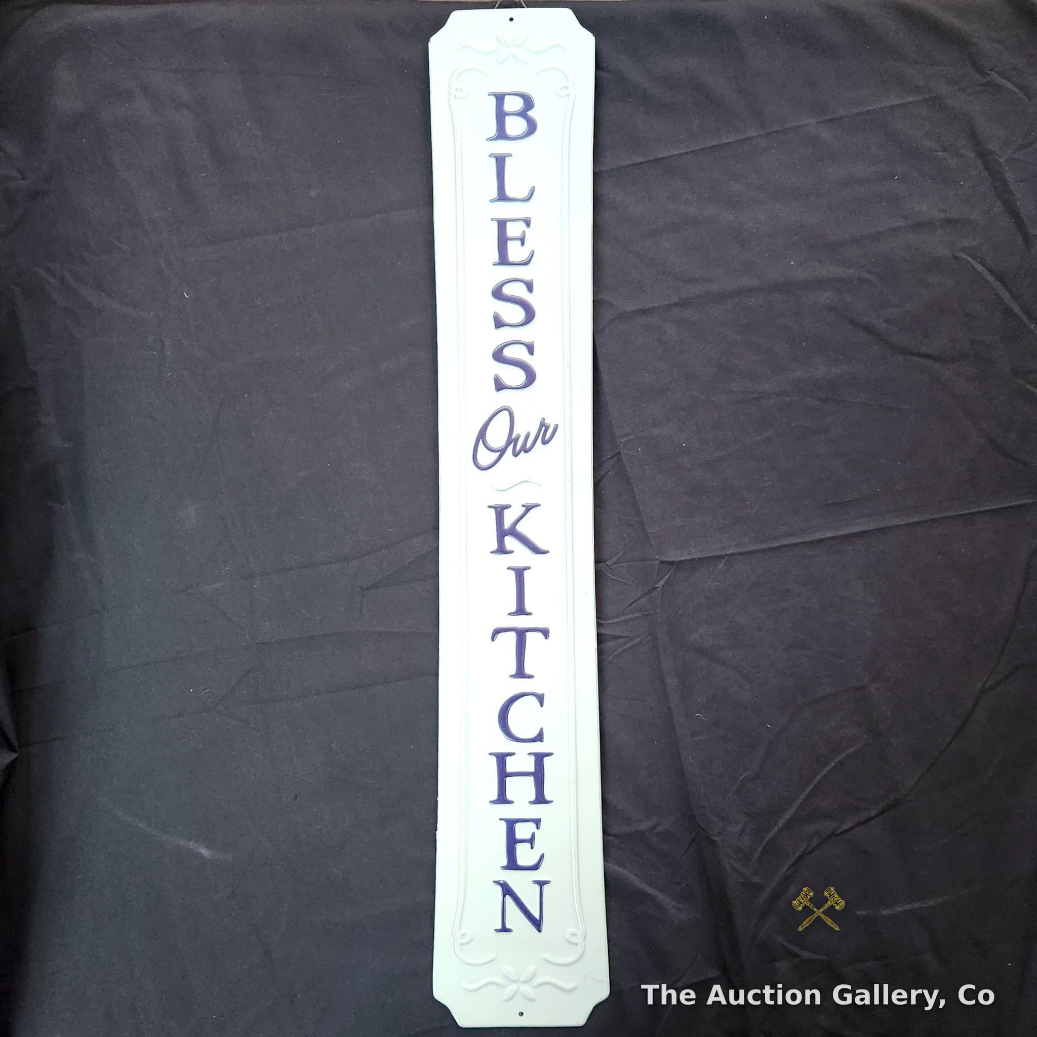 "Bless Our Kitchen" Vertical Wall Sign, approx. 28"