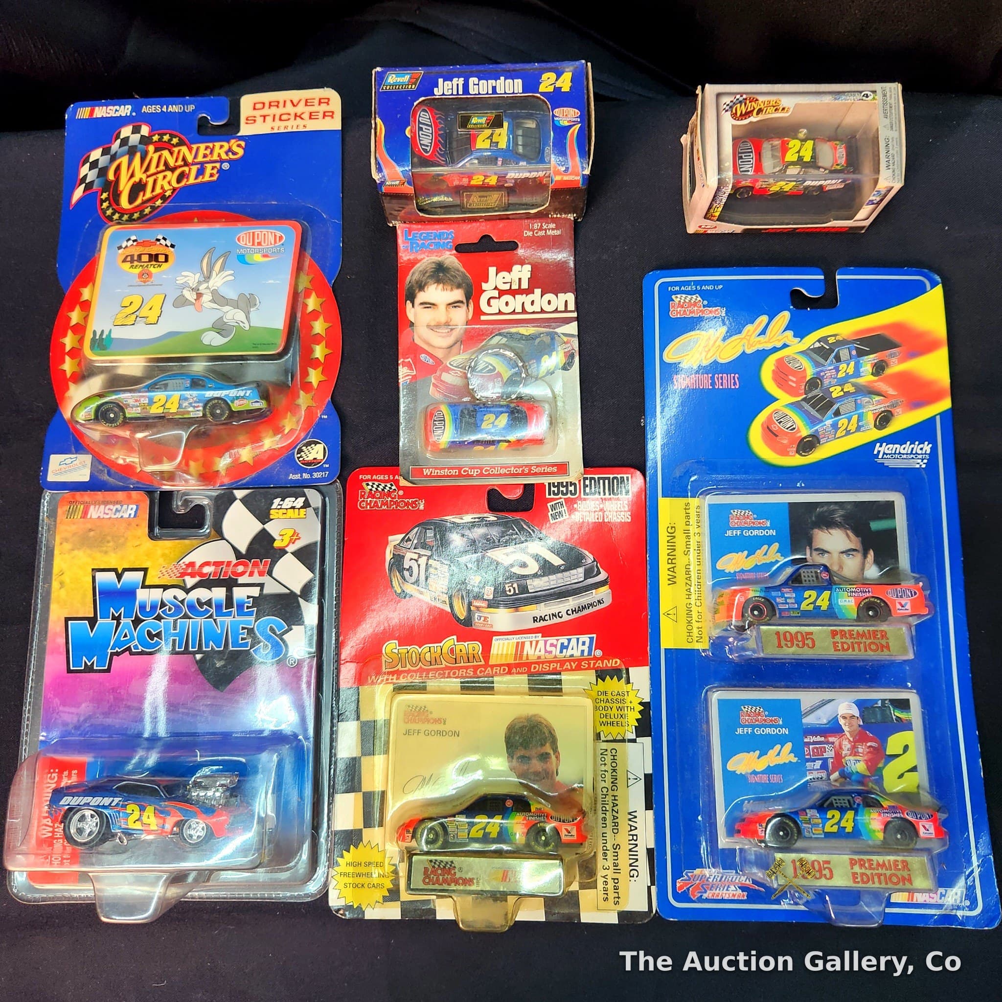Jeff Gordon #24 NASCAR Die-Cast Lot of 7, Vintage 1990s