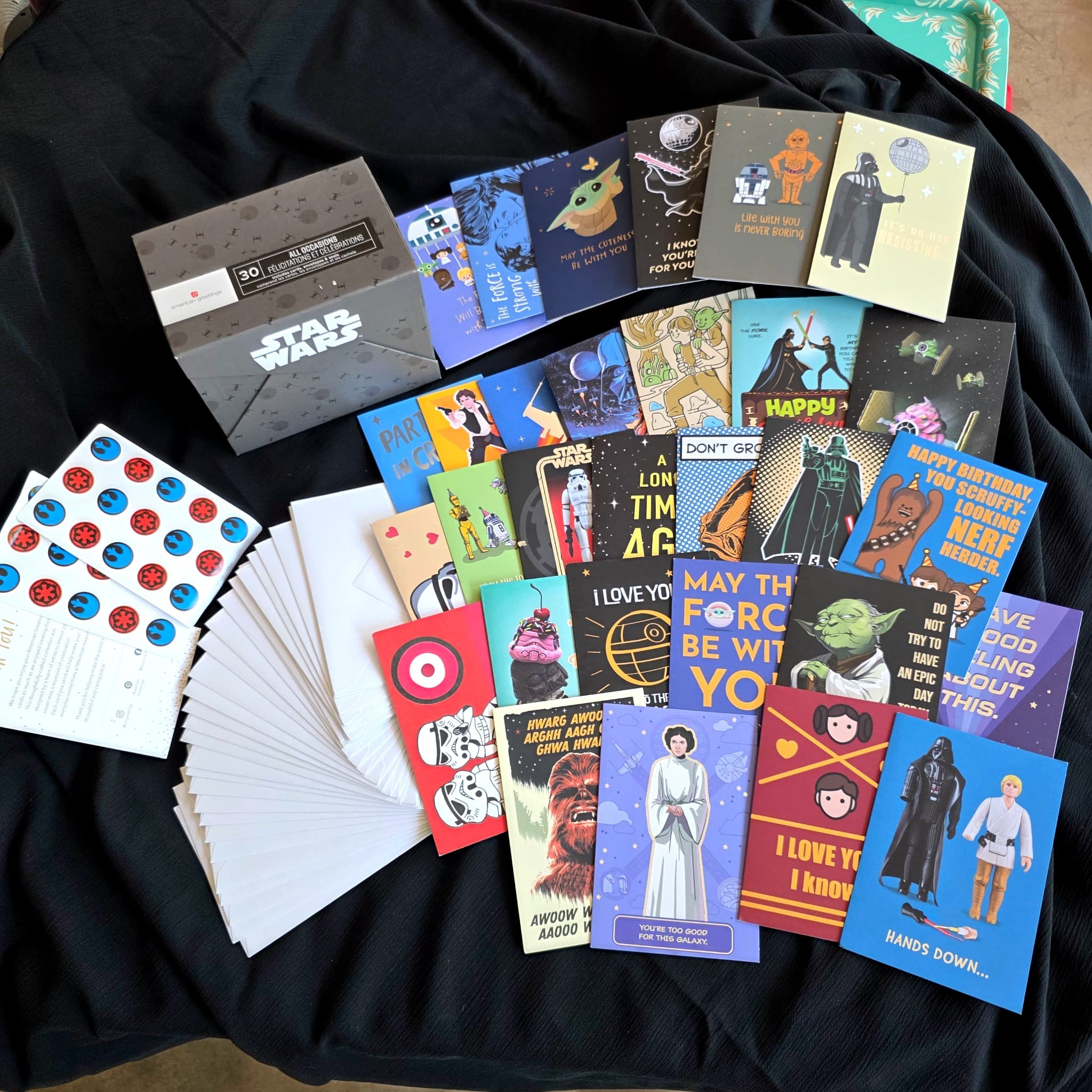 Star Wars All Occasions Greeting Cards, Set of 30