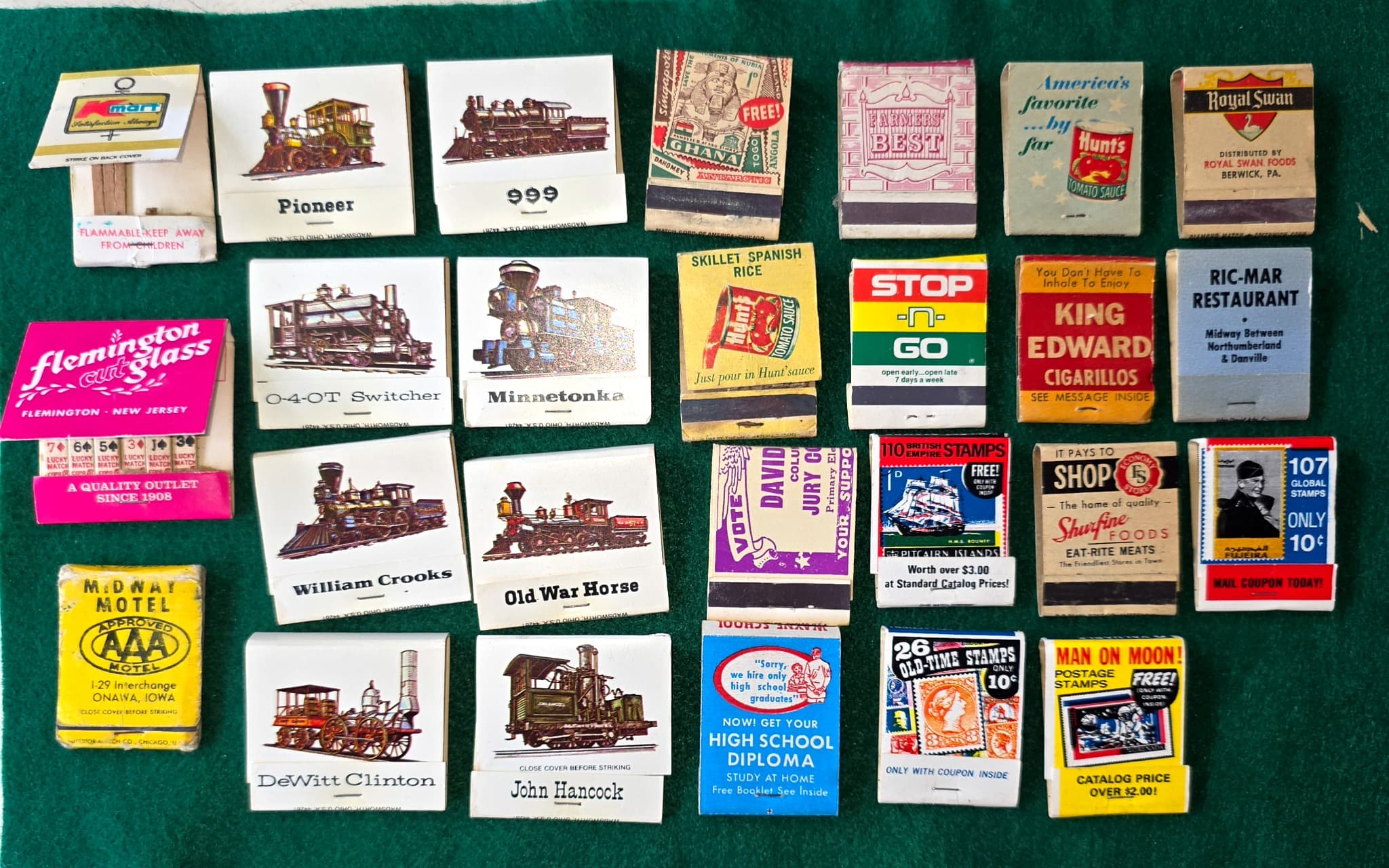 Vintage Matchbook Collection, Lot of 27