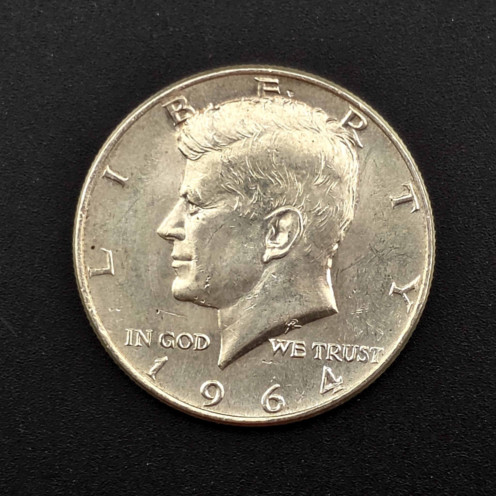 1964 Kennedy Half Dollar, 90% Silver