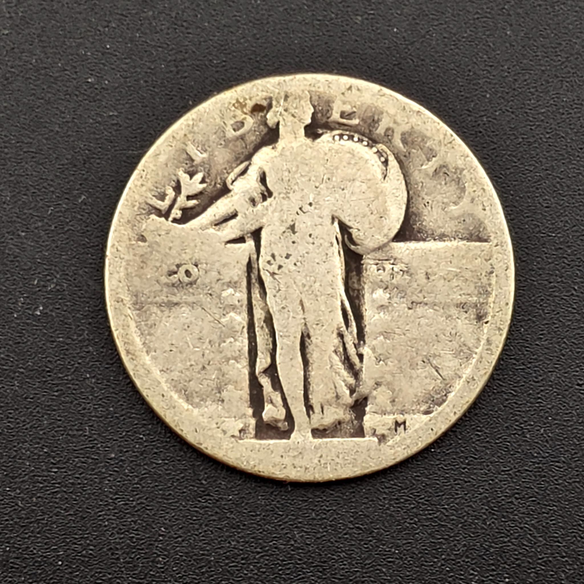 Standing Liberty Silver Quarter, Date Worn — 90% Silver