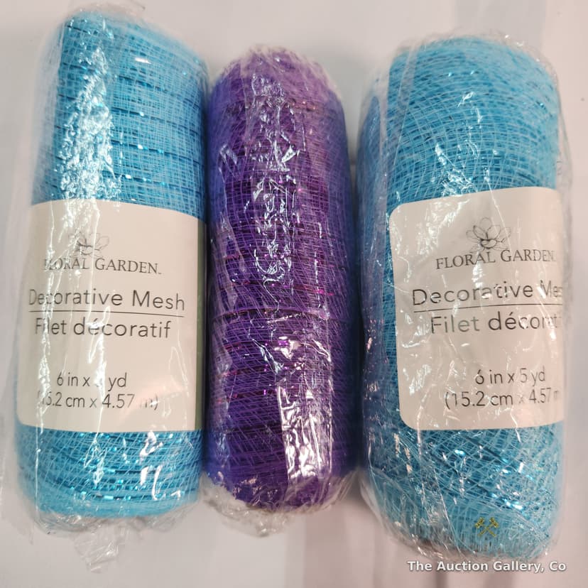 Large Lot of Craft Ribbon, Tulle & Decorative Mesh Rolls β photo 5