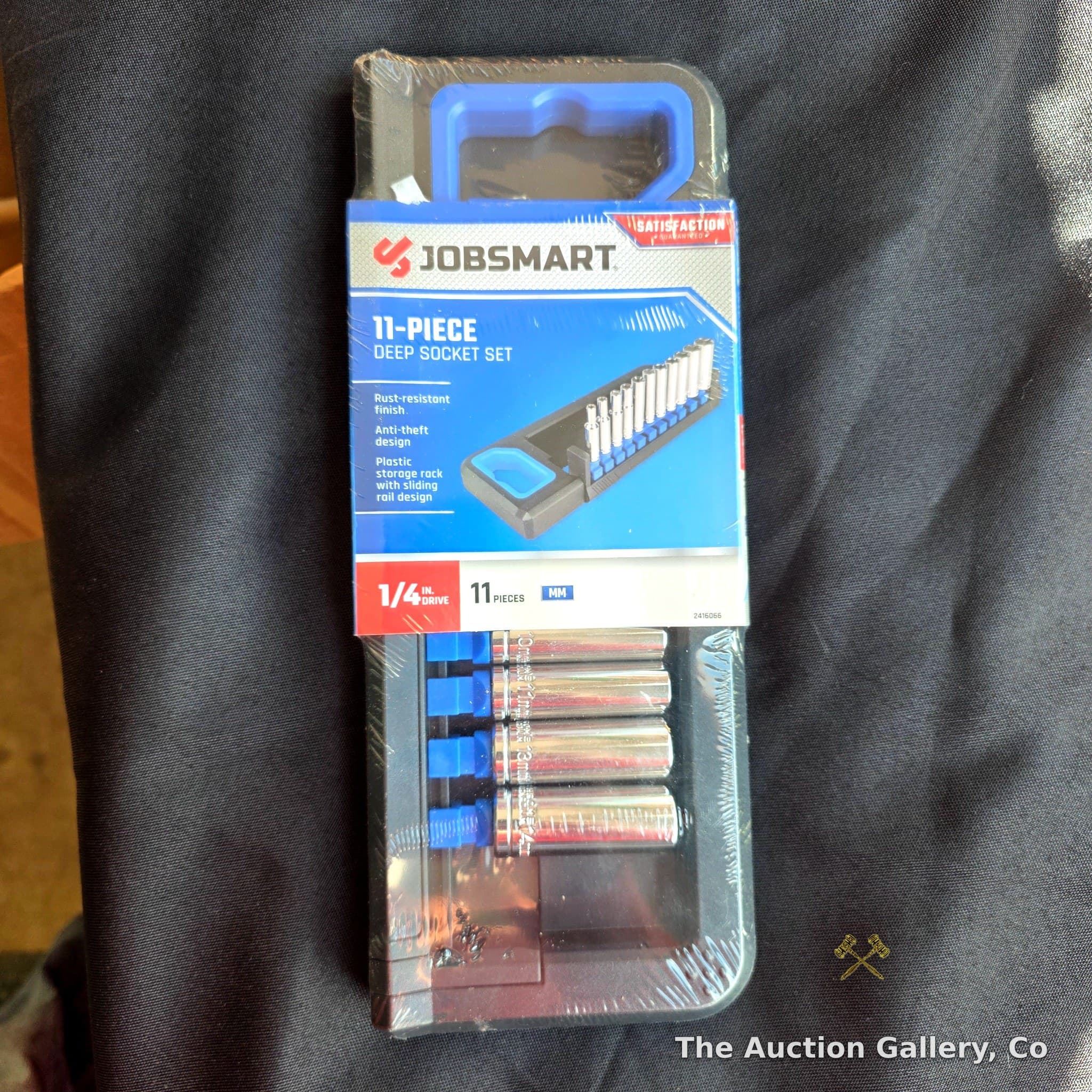 JobSmart 11-Piece Deep Socket Set, 1/4" Drive, Metric, New