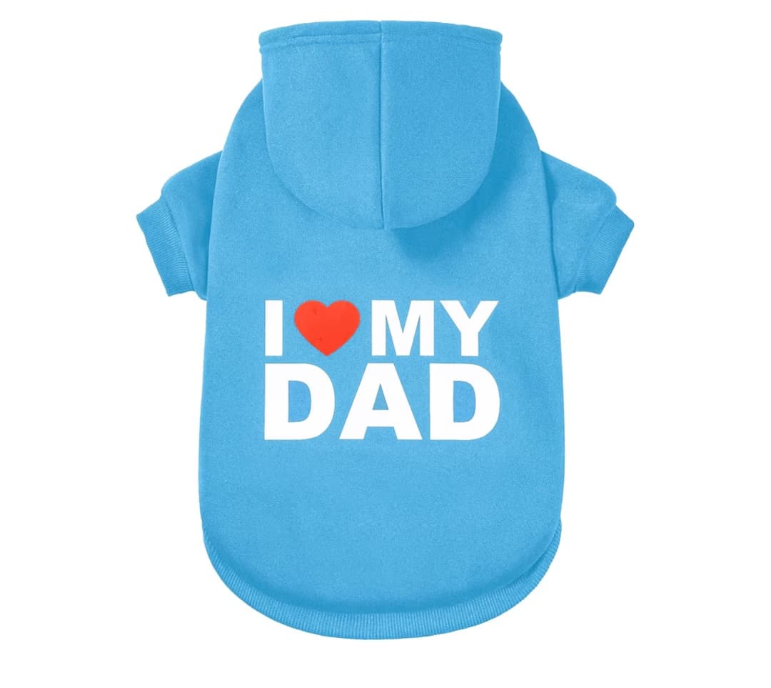 Pet Hoodie "I♡ My Dad" - Medium