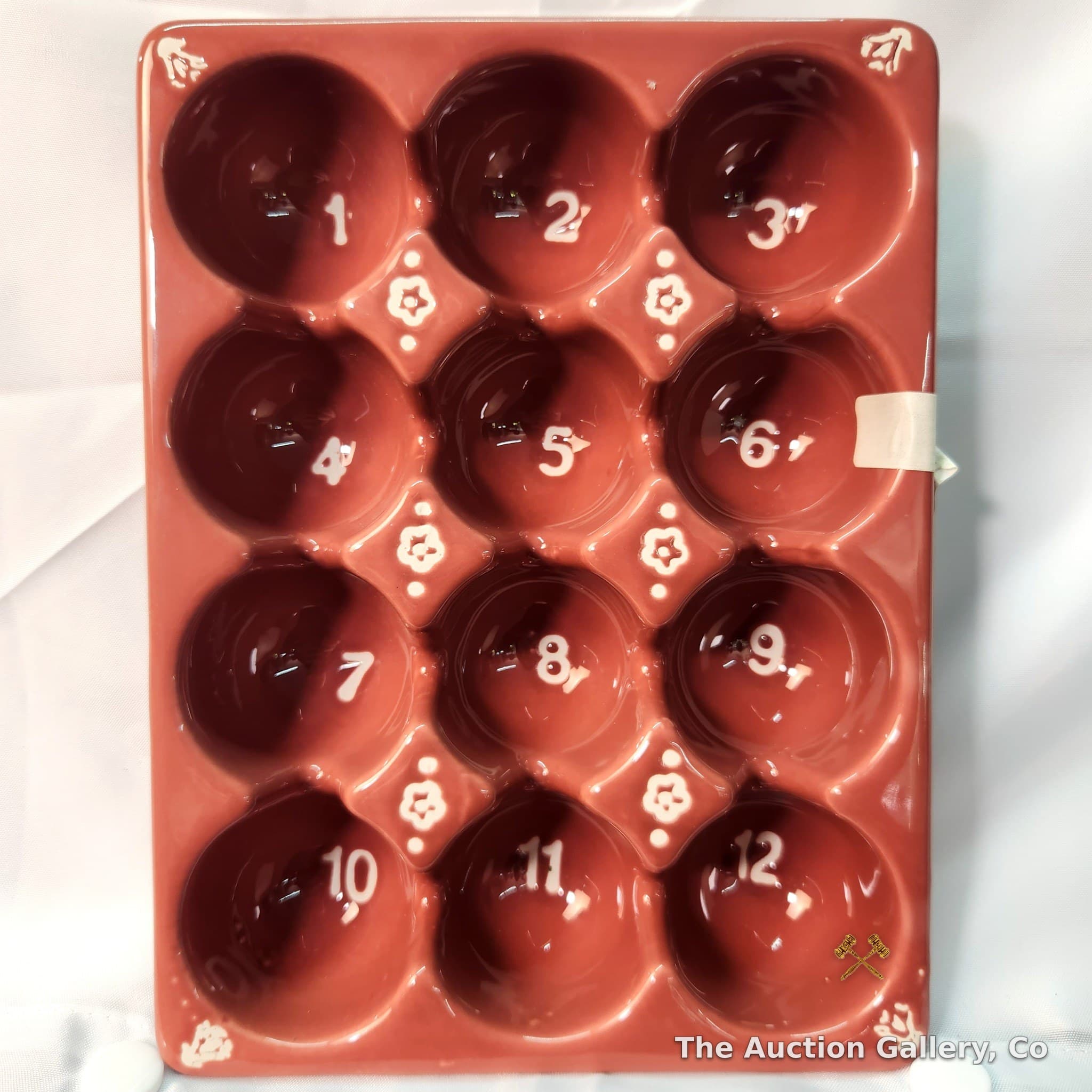 Red Shed Ceramic Egg Holder Tray, 12-Egg Holder