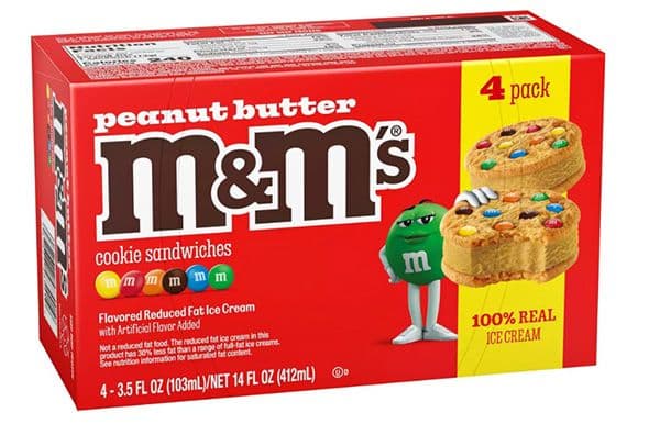 M&M's Peanut Butter Ice Cream Sandwiches (4 pk.)