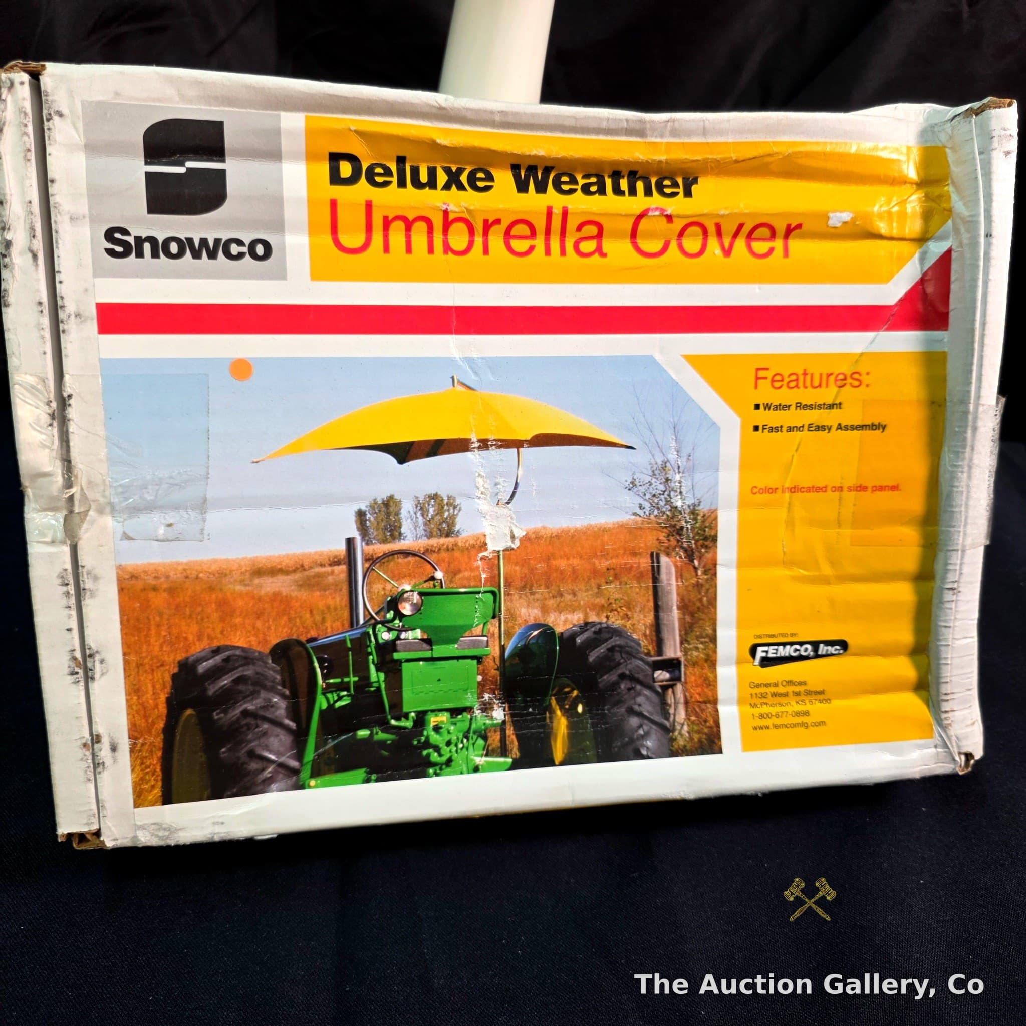 Snowco Deluxe Weather Tractor Umbrella Cover, Yellow, New in Box